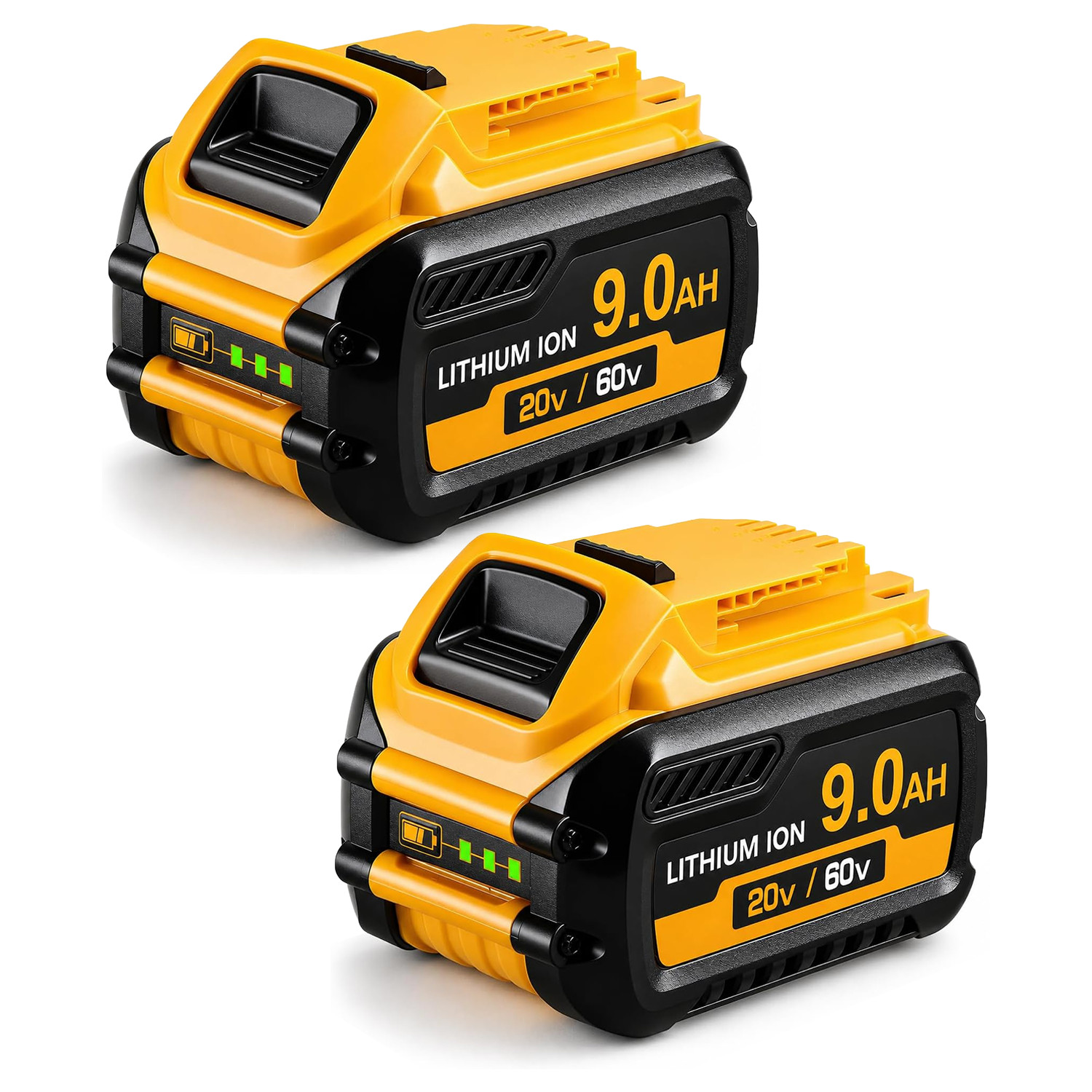 9Ah 2 Pack for DeWalt 20V MAX Tool Battery DCB609 606 612 High Capacity Li-Ion