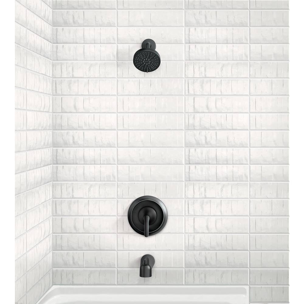 NEW CONDITION MOEN 82518BL Findlay 6-Spray Tub and Shower Faucet in Matte Black