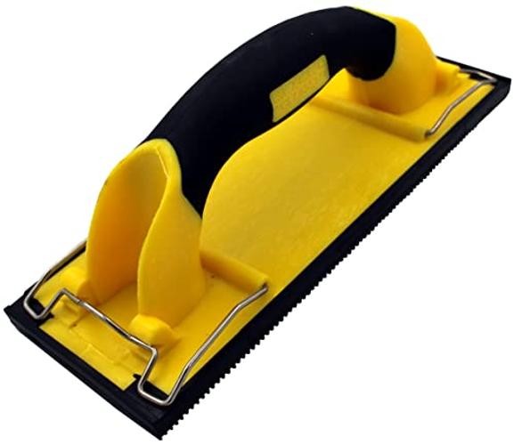 UHS Manual Hand Sander with Stainless Steel Clips | Soft-Grip Handle, Heavy