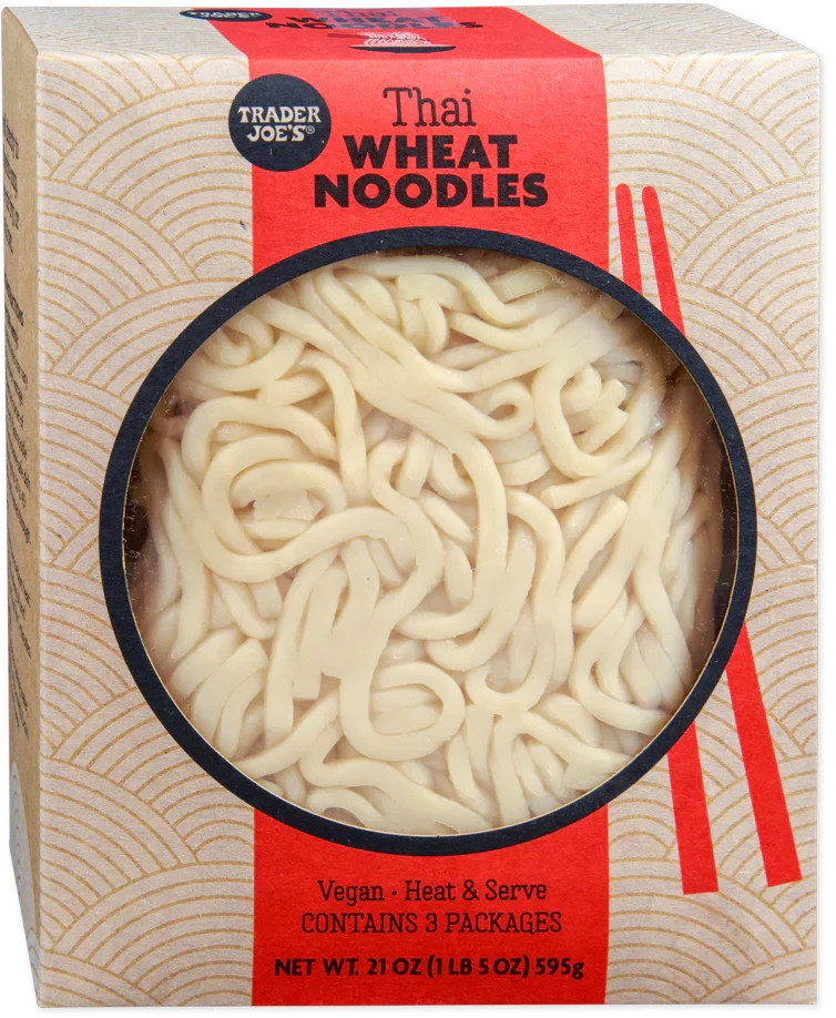 TRADER JOE’S THAI WHEAT NOODLES NET 21 oz – VEGAN – Pack of 4
