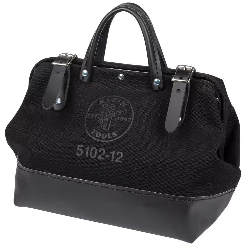 12 In. Tool Bag, Black Canvas