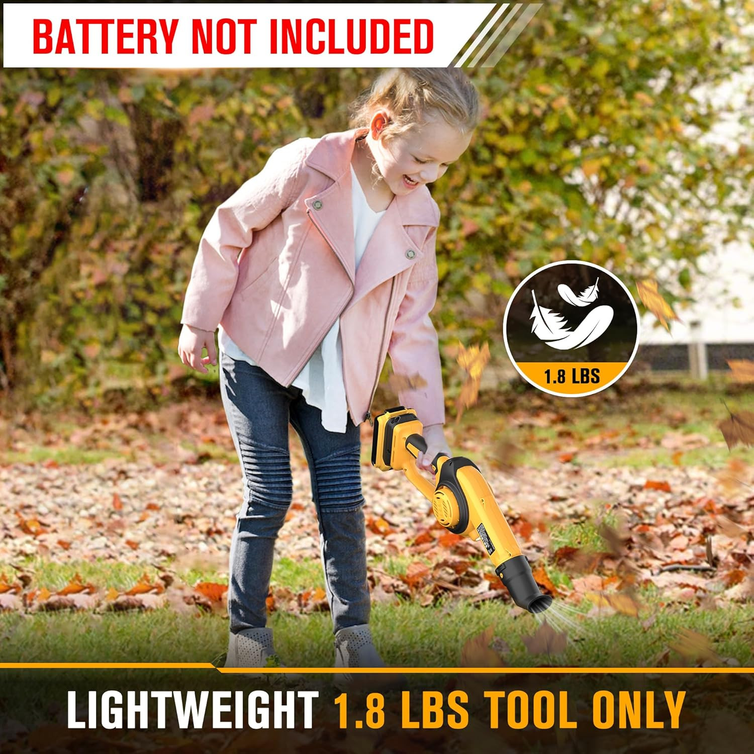 Cordless Leaf Blower Compatible with Dewalt 20V Max Battery Up to 200MPH Small E