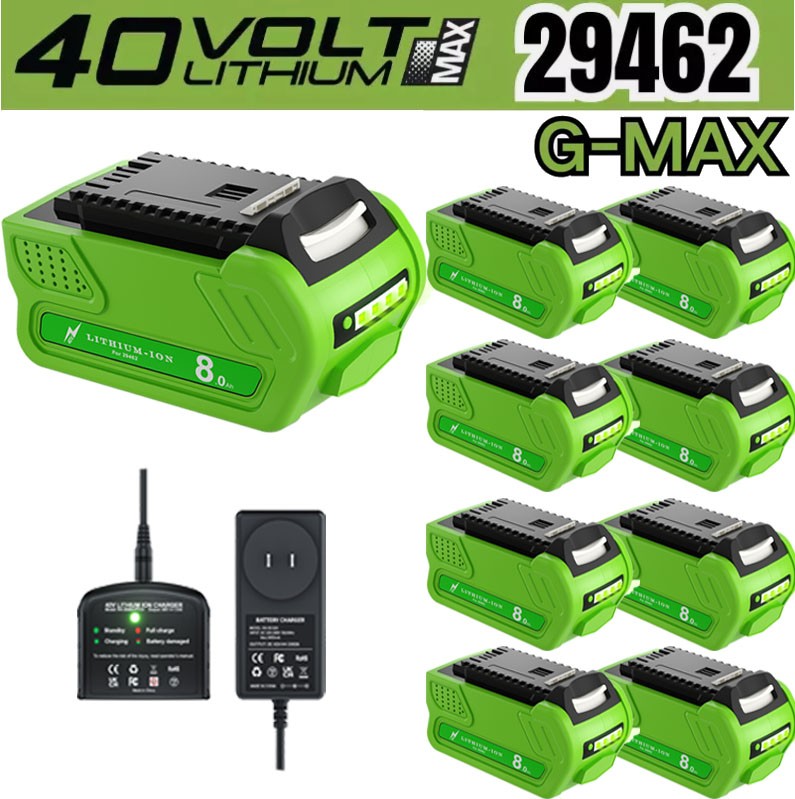 40V 10.0Ah For Greenworks G-MAX Lithium Battery 29472 29462 29252 22332 /Charger