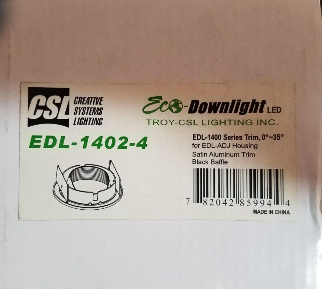 SL EDL-1402-4 3″ LED Eco-Downlight 0-35° Round Trim Satin Aluminum (1311)