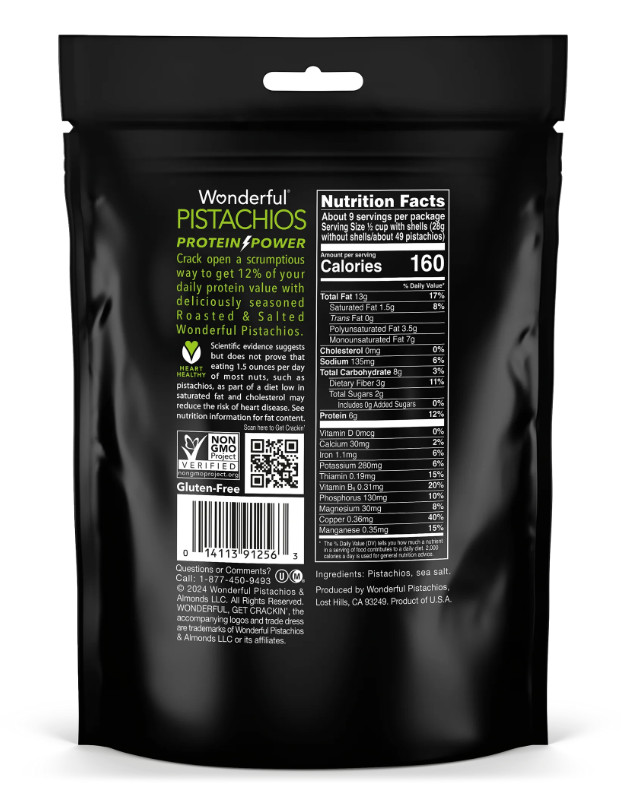 Wonderful Pistachios, In-Shell Roasted & Salted Nuts, 16 Ounce Bag (Pack of 2)