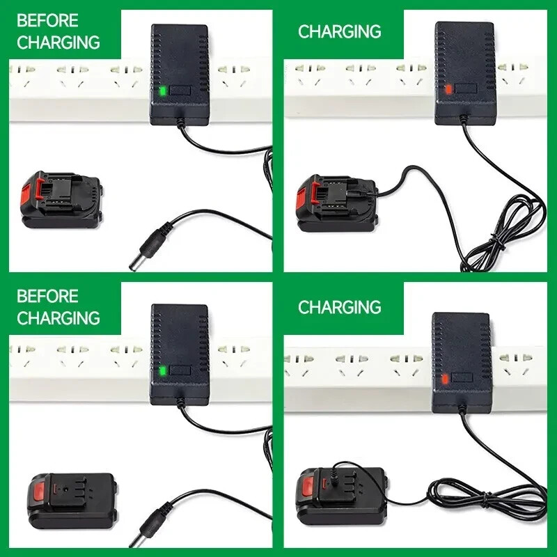 20V/21V/24V Battery Charger Adapter For 4 in/6 in Cordless Mini Chainsaw US Plug
