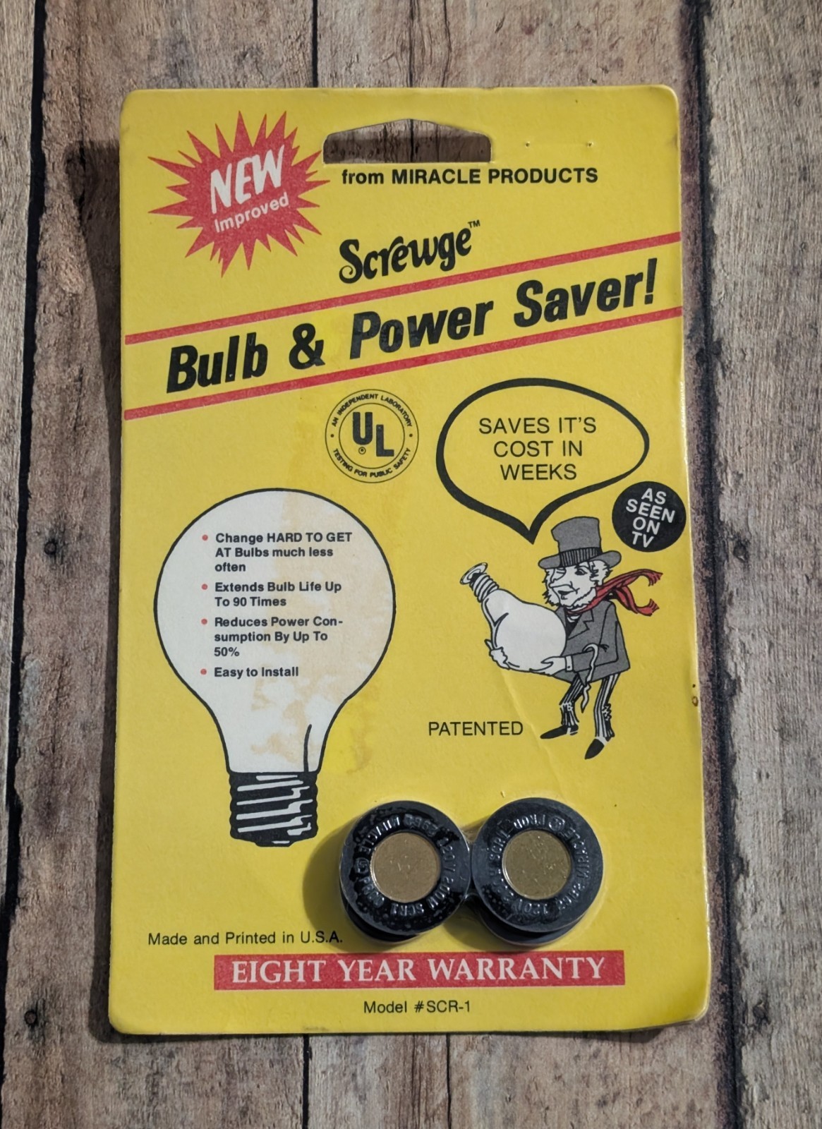 Screwge Bulb & Power Saver – #SCR-1 – Miracle Products – NOS Lighting Accessory