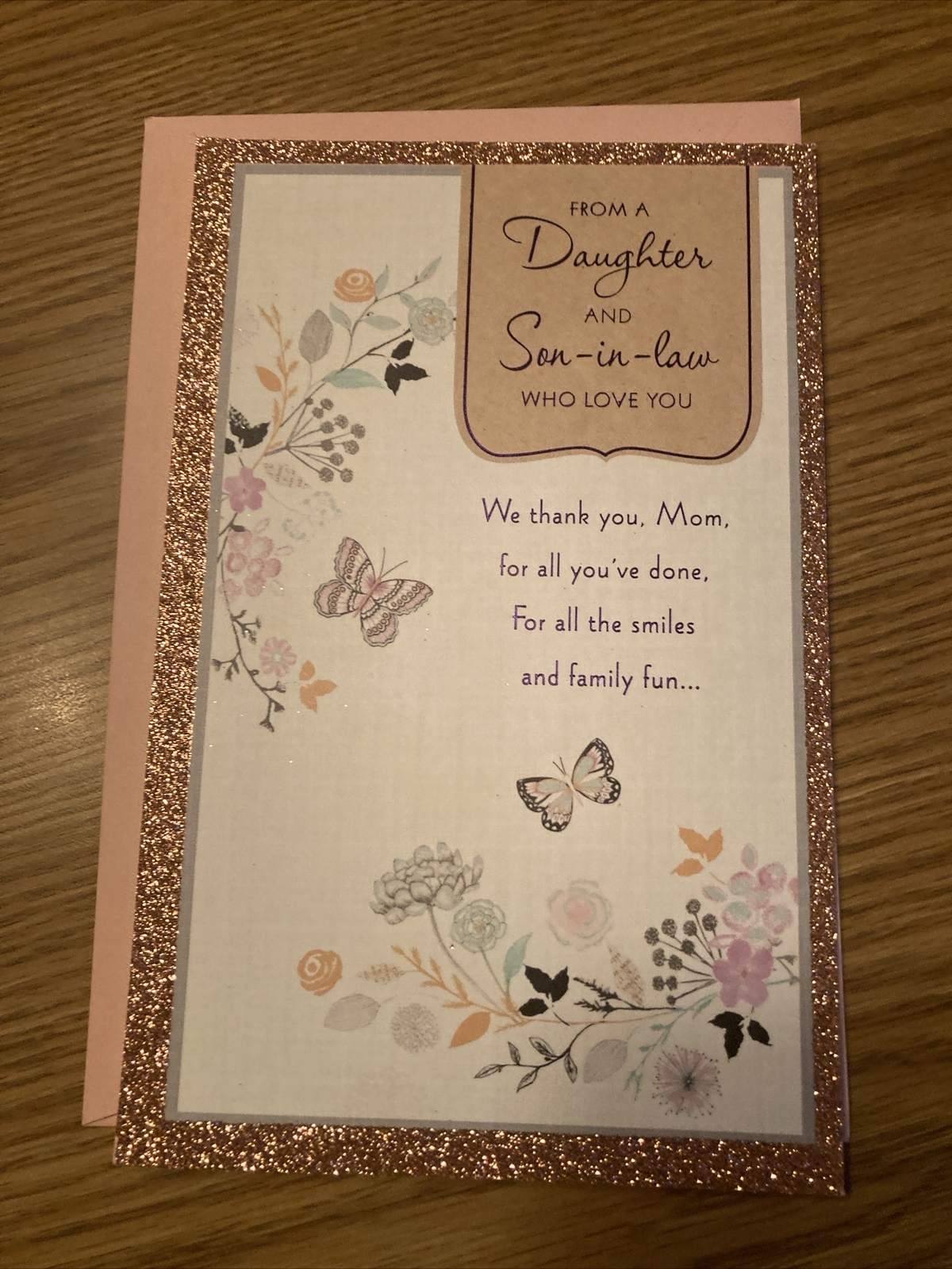 Fancy Mother’s Day Card from Daughter & Son-in-law $5.99 from American Greeting