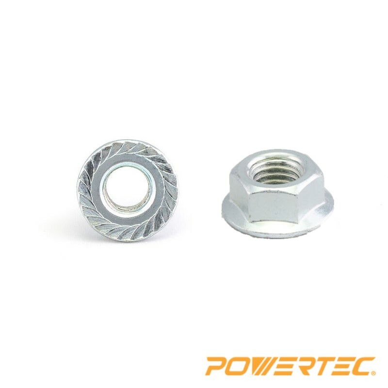 25pcs Hex Serrated Flange Hex Lock M8 Nut M8 Machine Screw Nut, Zinc (QLN1201)