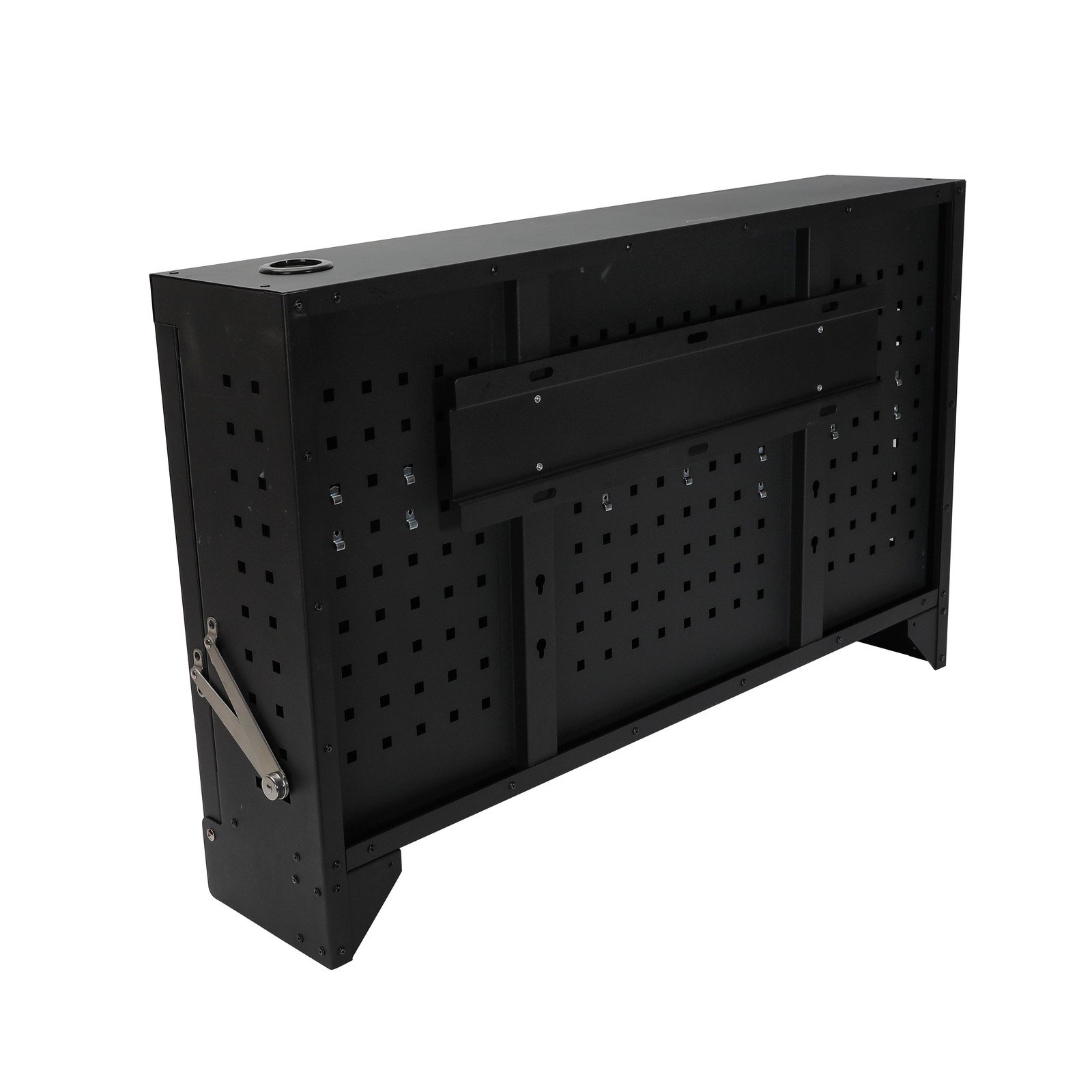 WorkPro 36-Inch Wall Mount Workbench with Foldable Steel Surface, Black,