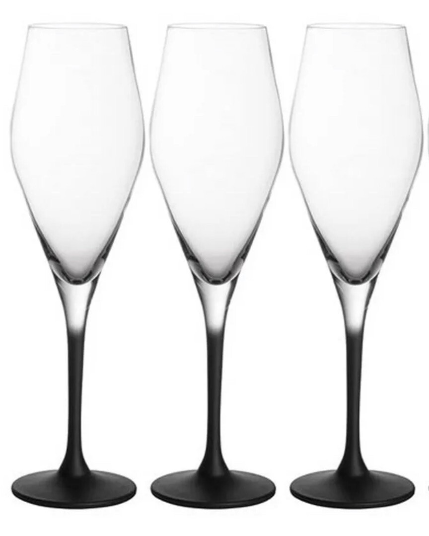 Villeroy & Boch Manufacture Rock Stems Flute, Set of 3