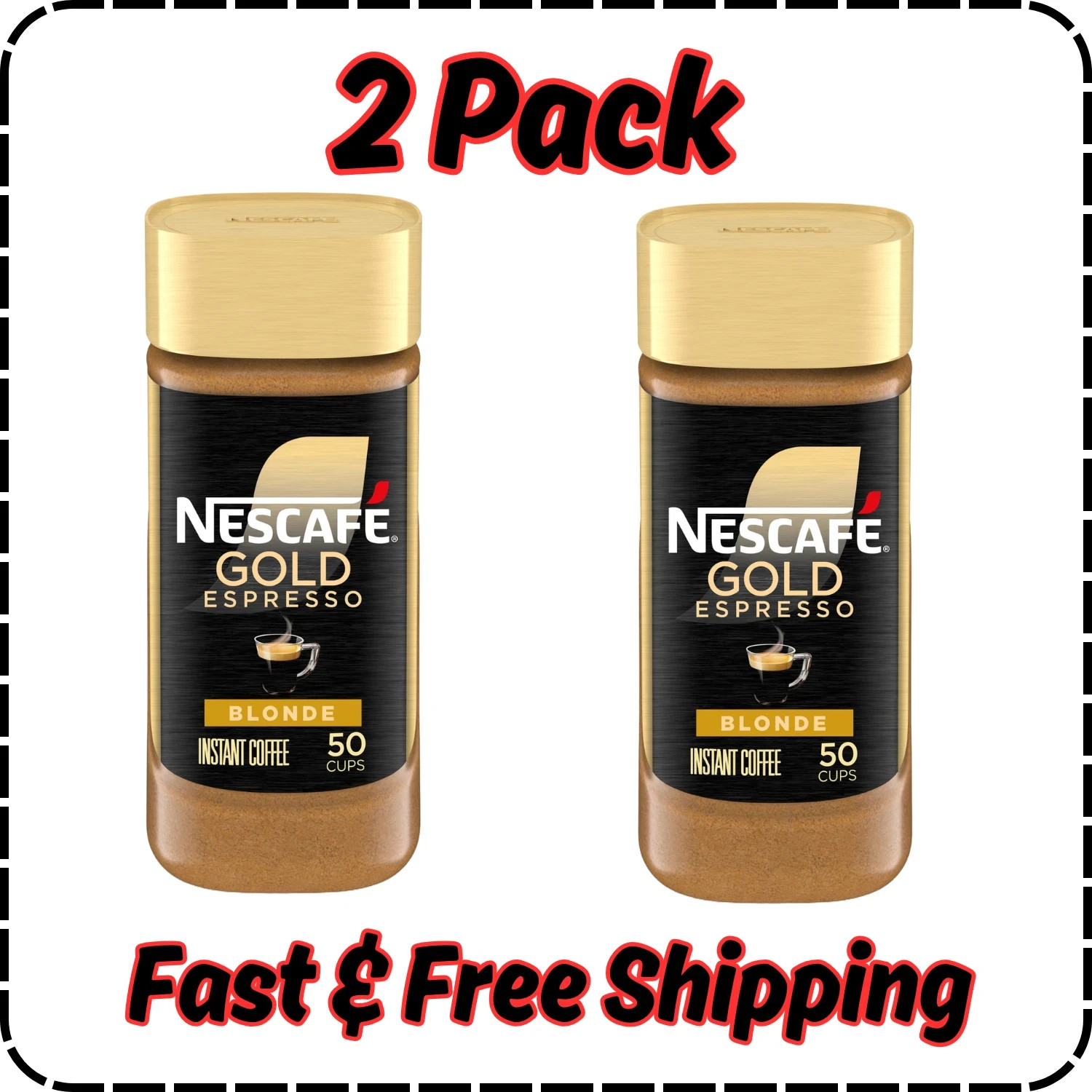 ( 2 Pack ) Nescafé Gold Espresso Blonde, Instant Coffee, 3.5 oz Free Shipping