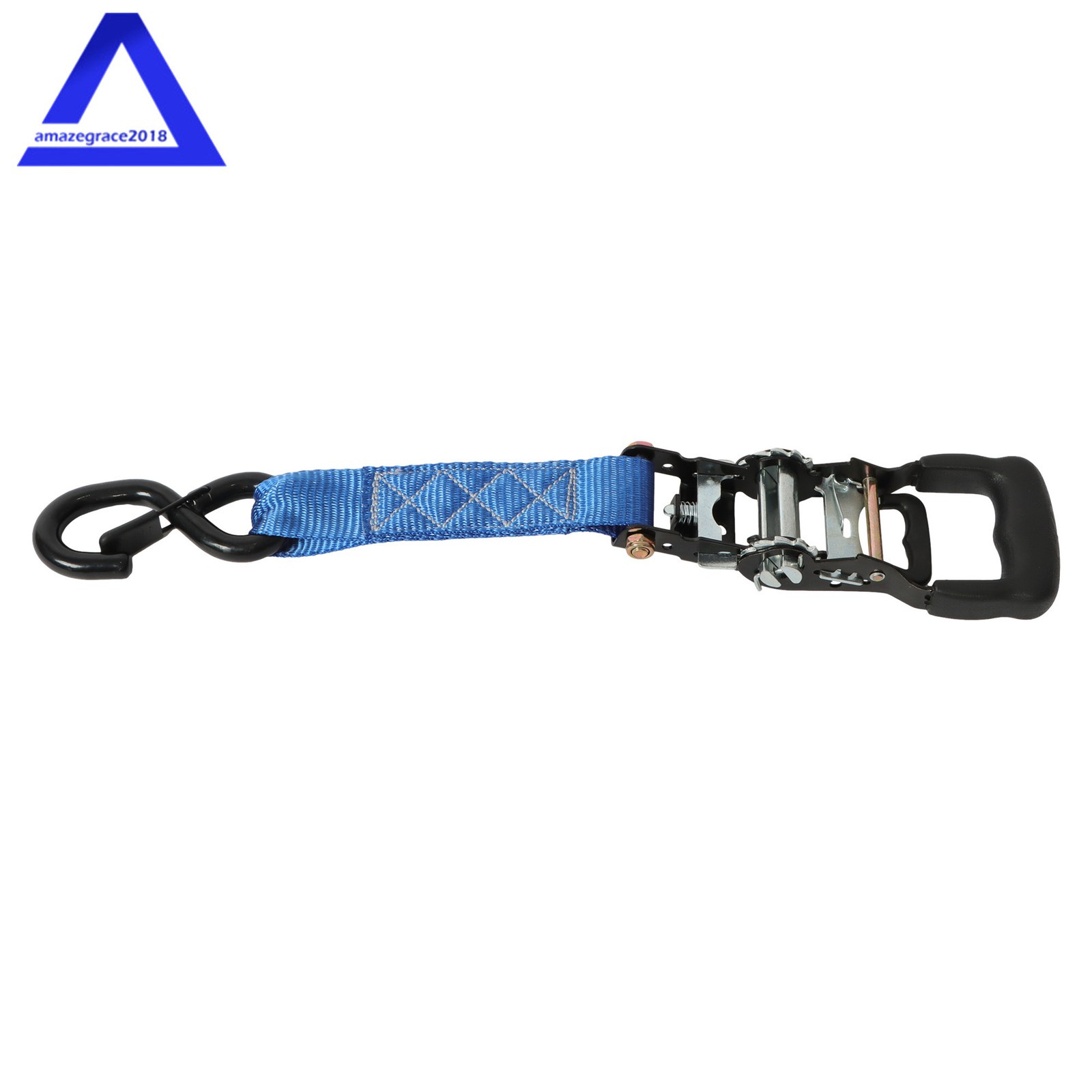 4 Pack 1.6″ × 8 Feet Heavy Duty Tie Downs 5208Lbs Ratchet Straps W/ S Hook Blue
