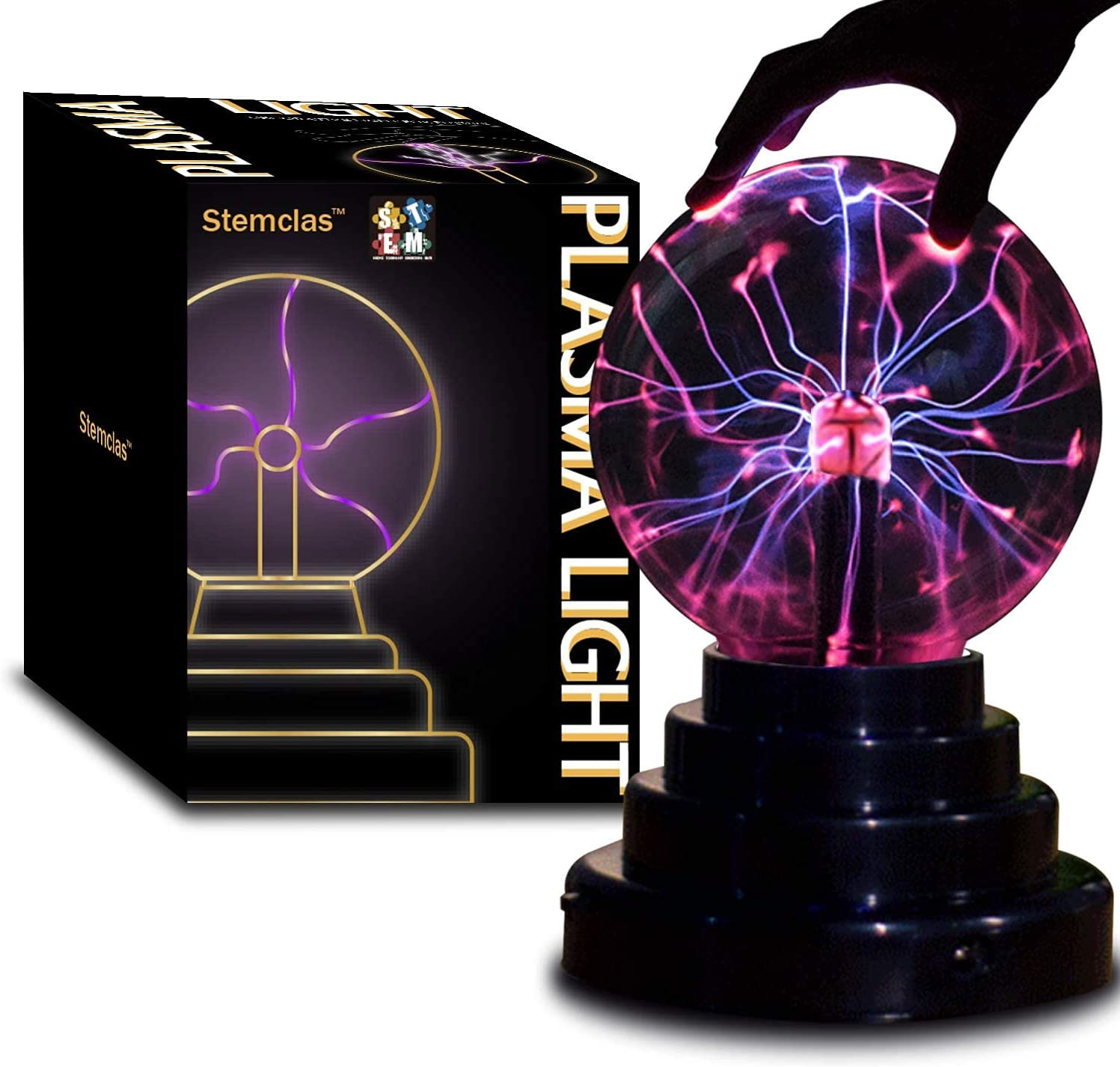 Plasma Ball/Light/Lamp, Static Electricity Globe Electric Lightning Ball, Touch