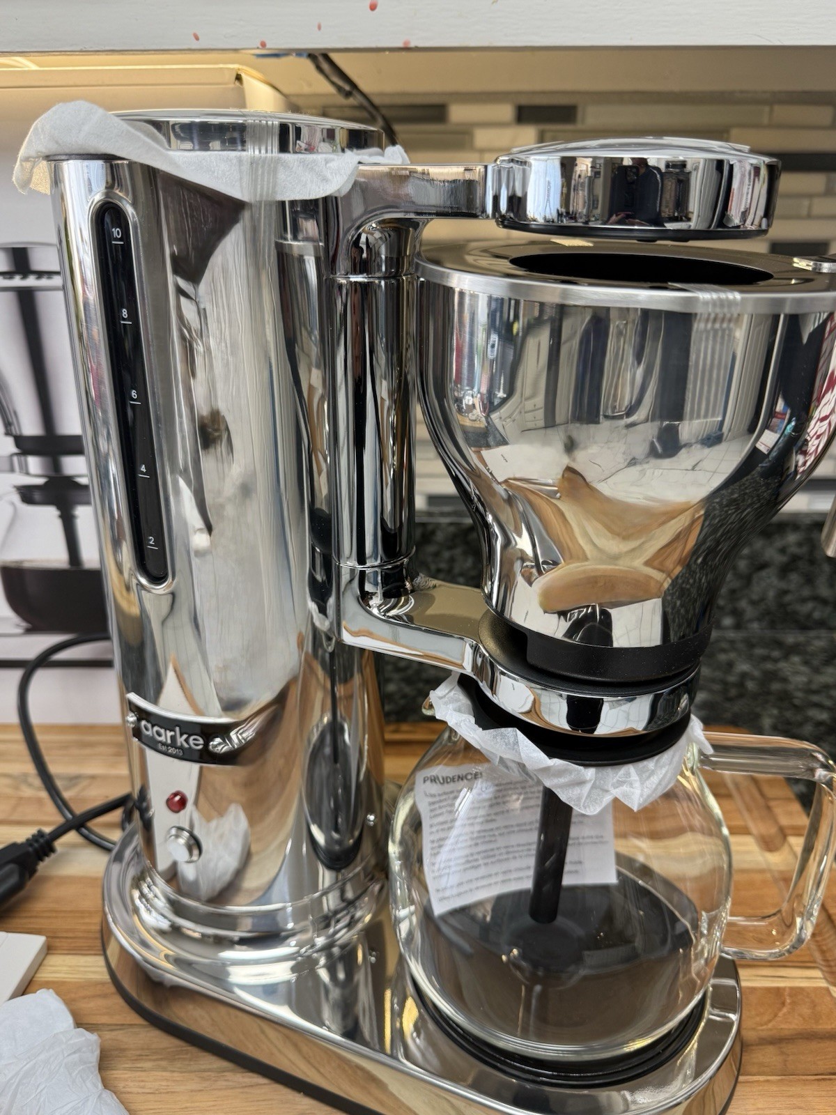 Aarke Stainless Steel Chrome Coffee Maker Electric Drip Brand New Read!