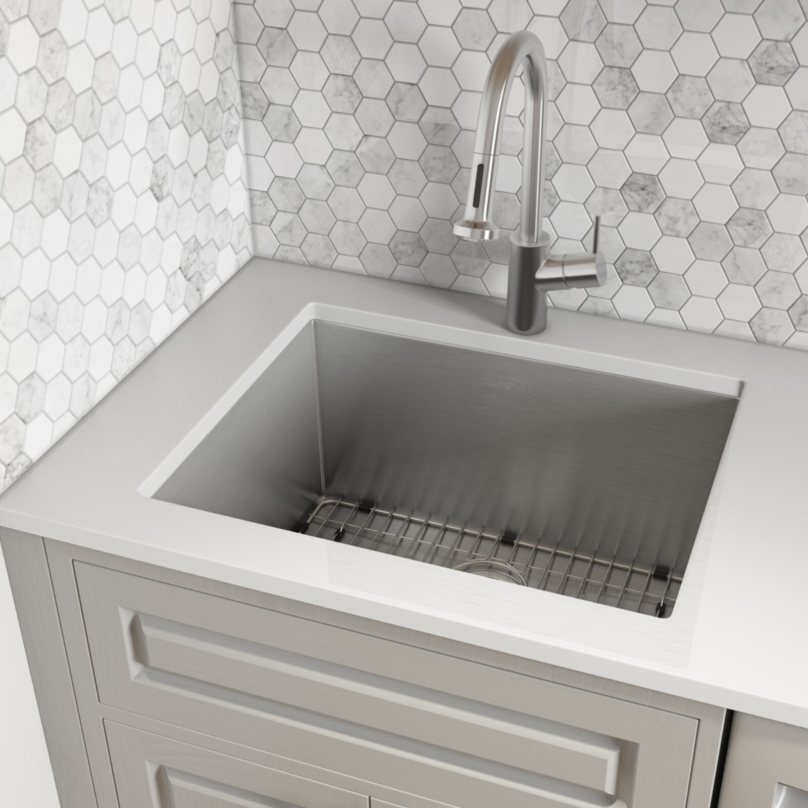 Ruvati 23″x18″x12″ Deep Laundry Utility Sink Undermount 16 Gauge – RVU6125
