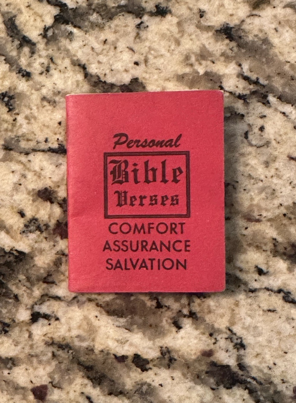Mini Personal Bible Verses Book, 2.5 in, Red Vintage, R.W. Fair Foundation