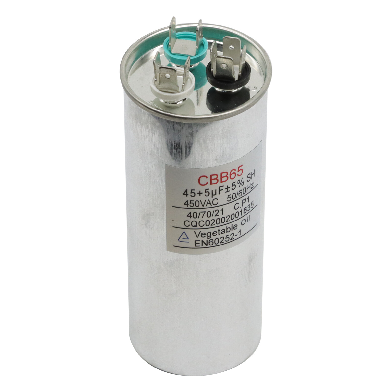 45+5uF 45+5MFD 370-450 V AC High Quality Motor Dual Run Capacitor CBB65 -20 Pack