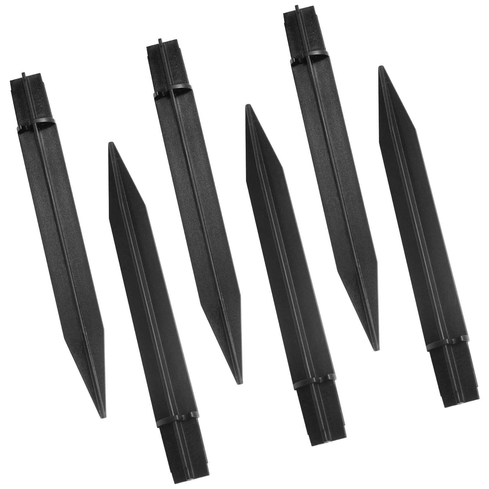 Litoexpe 6 Pcs 8.27 Reinforced ABS Plastic Ground Spikes for Solar Lights
