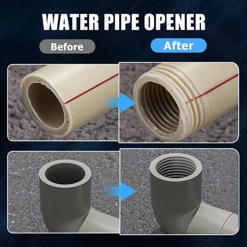 2pcs Integrated Internal & External Pipe Threading-Tool,PVC Pipe Threader Kit