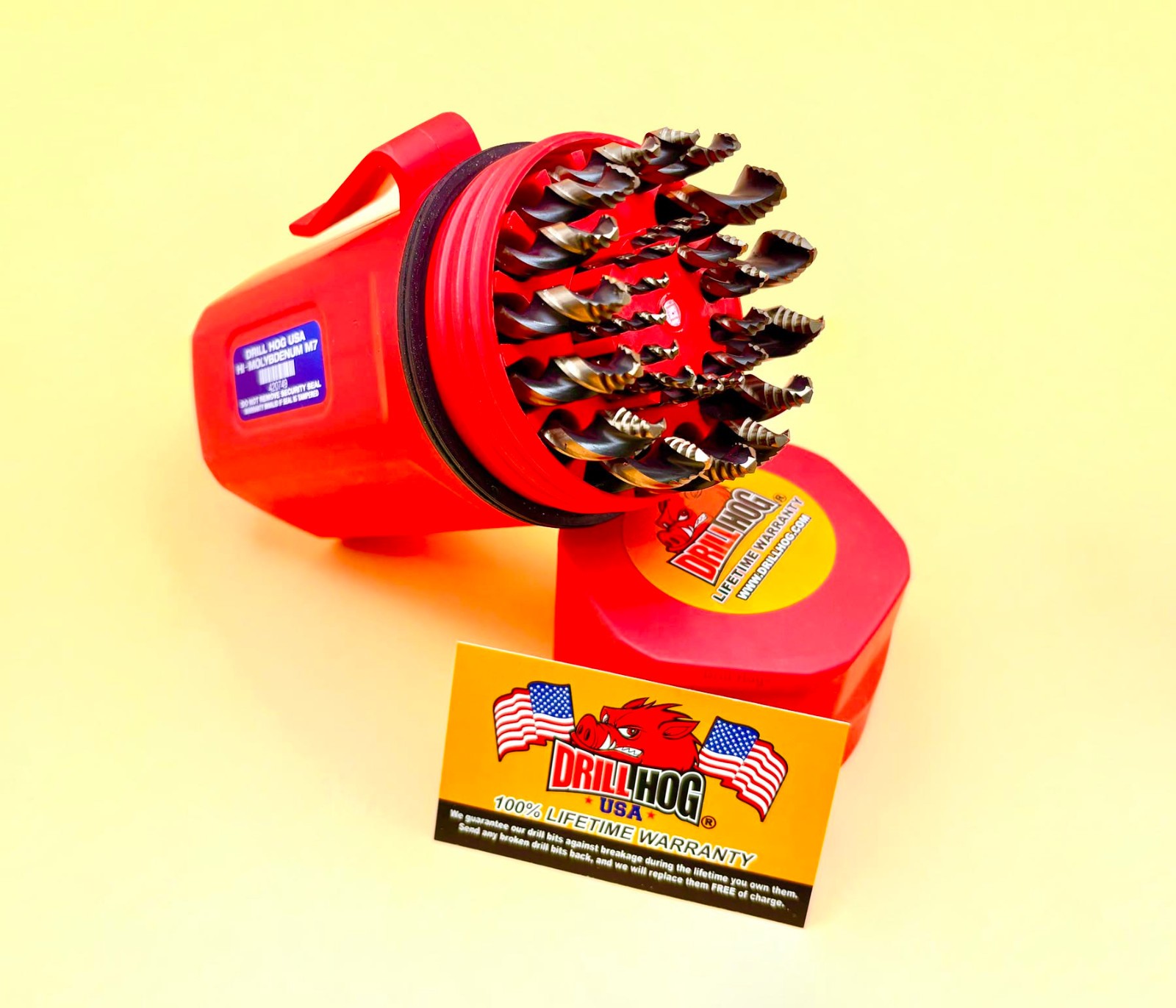 29 Pc TURBO HI-MOLY M7 Step Bit Tip Drill Bit Set Drill Hog® Lifetime Warranty