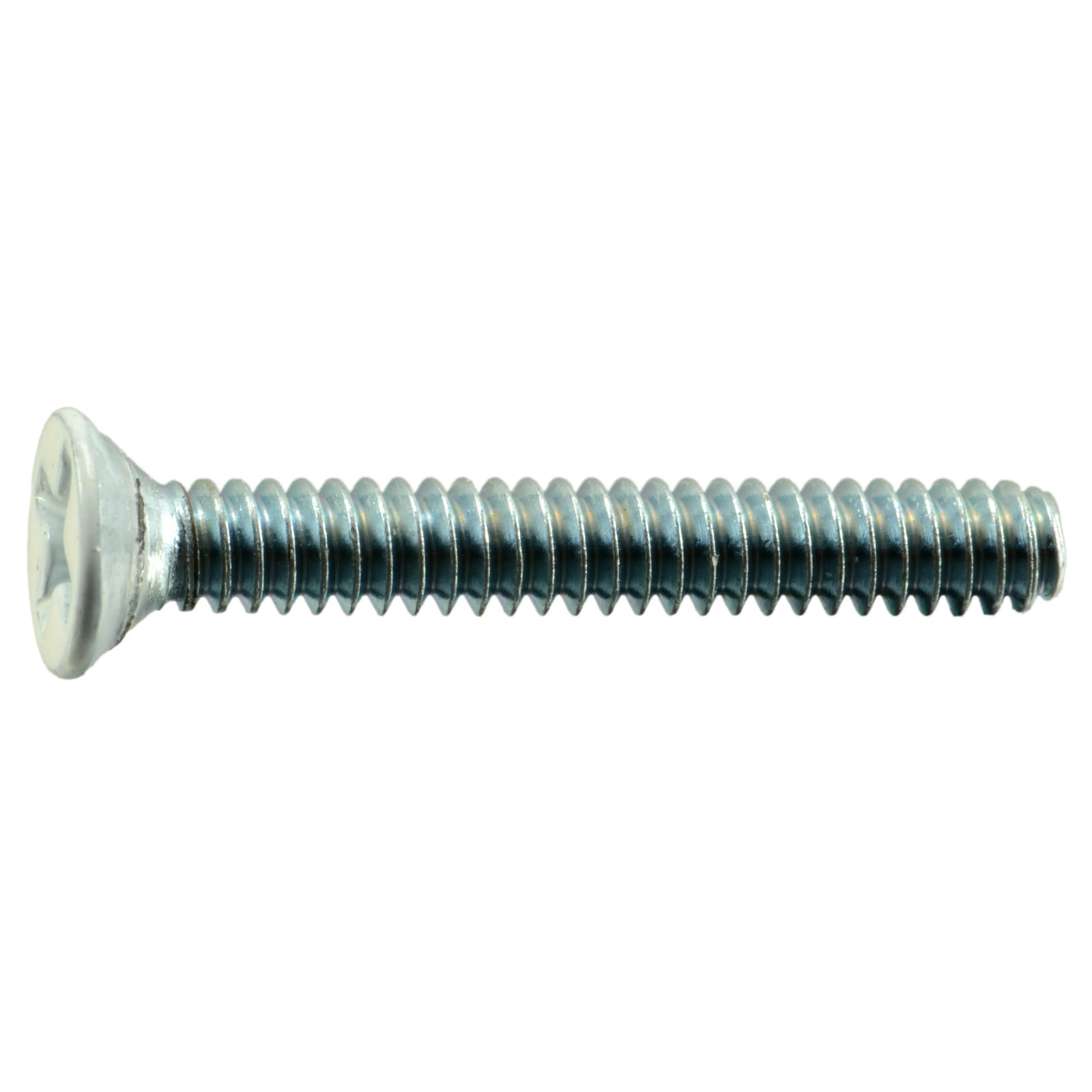 #6-32 x 1″ White Painted Head Zinc Phillips Flat Head Machine Screws (25 pcs.)