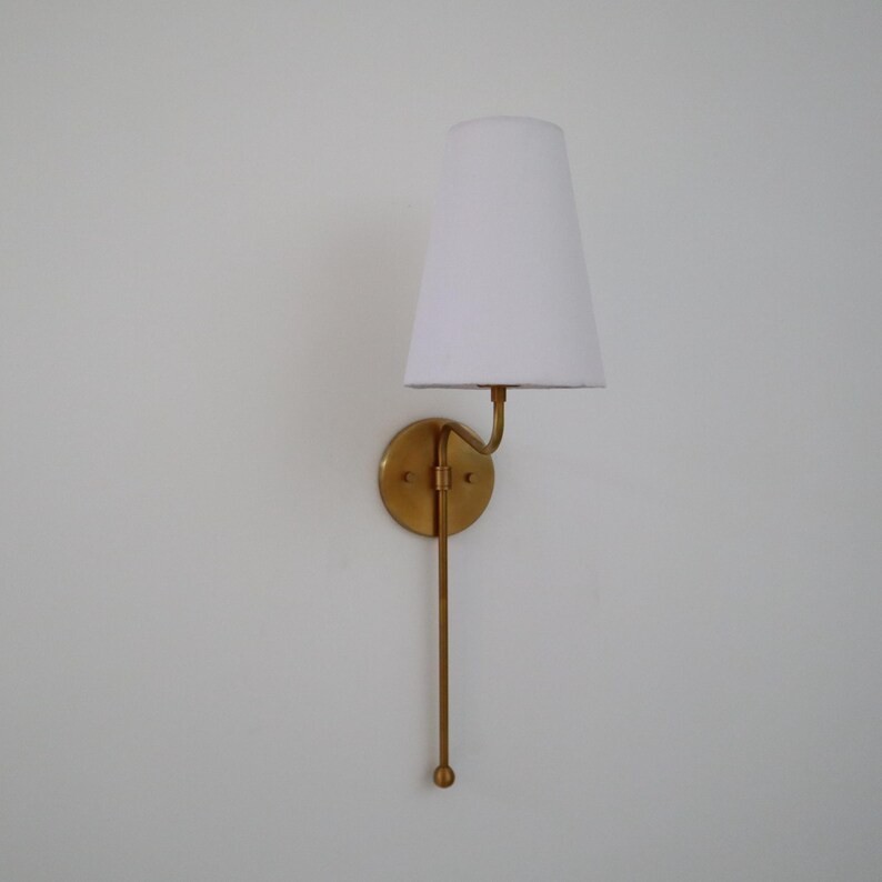 Glimmering Elegance Handcrafted Brushed Brass Wall Lamp Brilliance Bedroom Lamp