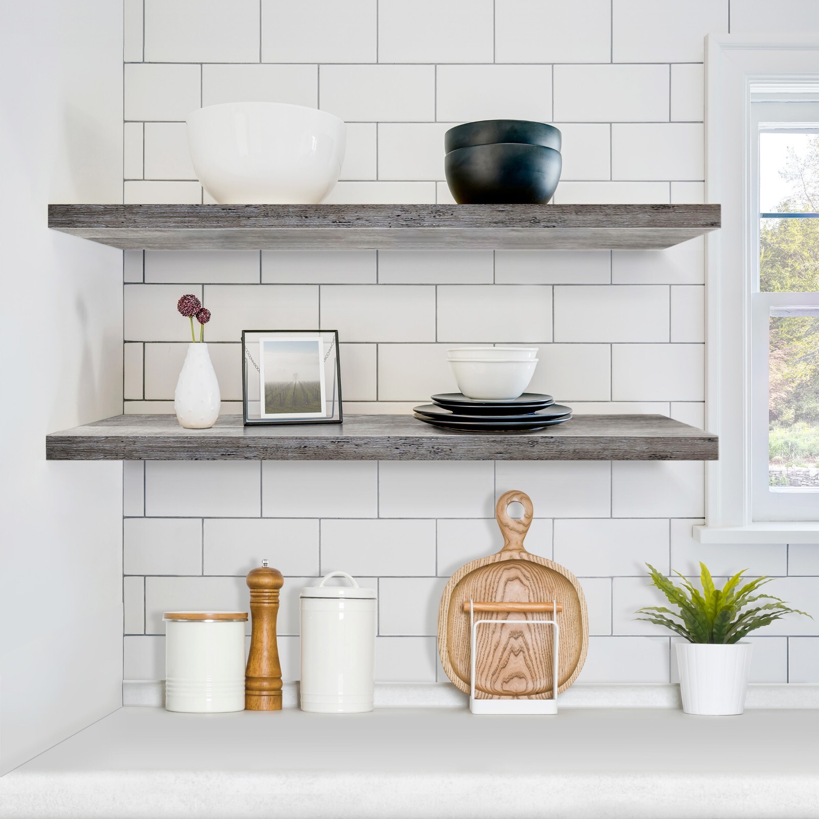 Sorbus Floating Shelves for Wall, 2 Pack (35 Inch) Long Wall-Mounted Shelves