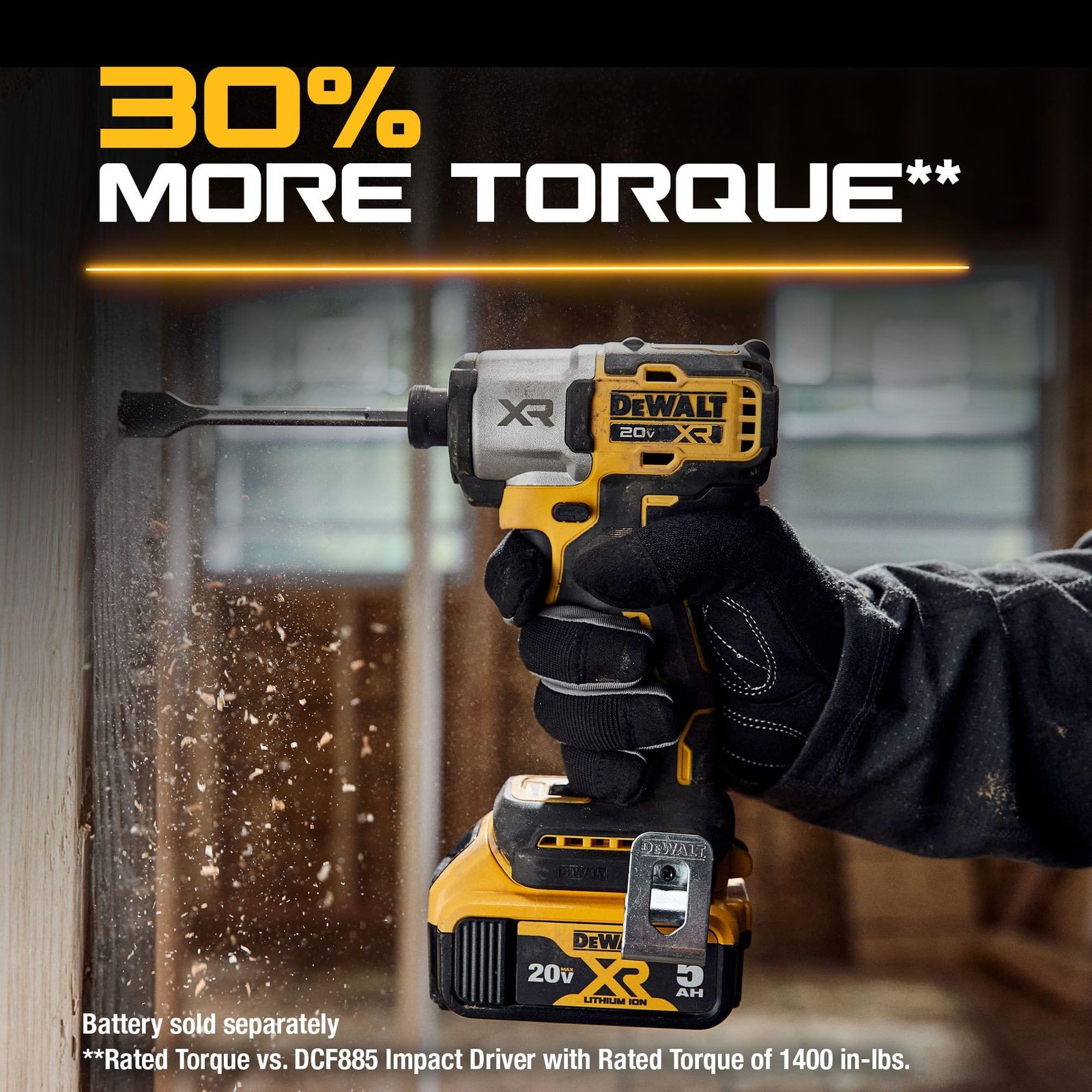 DEWALT 20V MAX XR Impact Driver, 1/4 Inch High Torque One Size, Black,yellow