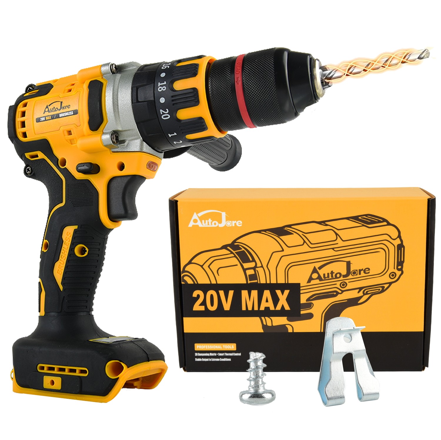 1/2″ Brushless Cordless Hammer Drill/Driver For DEWALT 20V MAX Battery 2-Speed