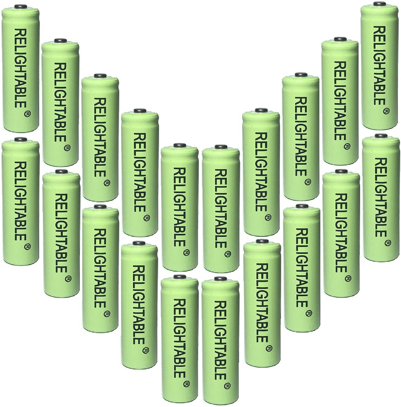 20 AA 600mAh Ni-Mh Rechargeable Battery Garden Solar Landscape Path Lights C20