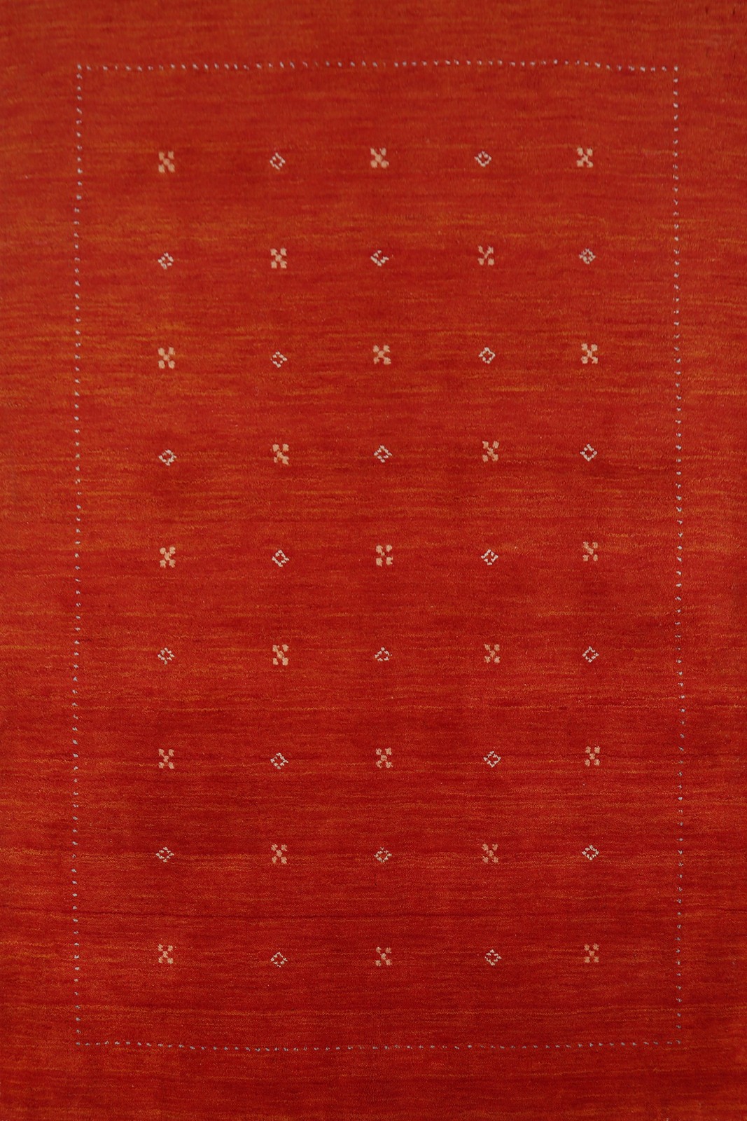 Rust Indian Tribal Style Rug 5×6 Hand-knotted Wool Oriental Carpet for Any Room