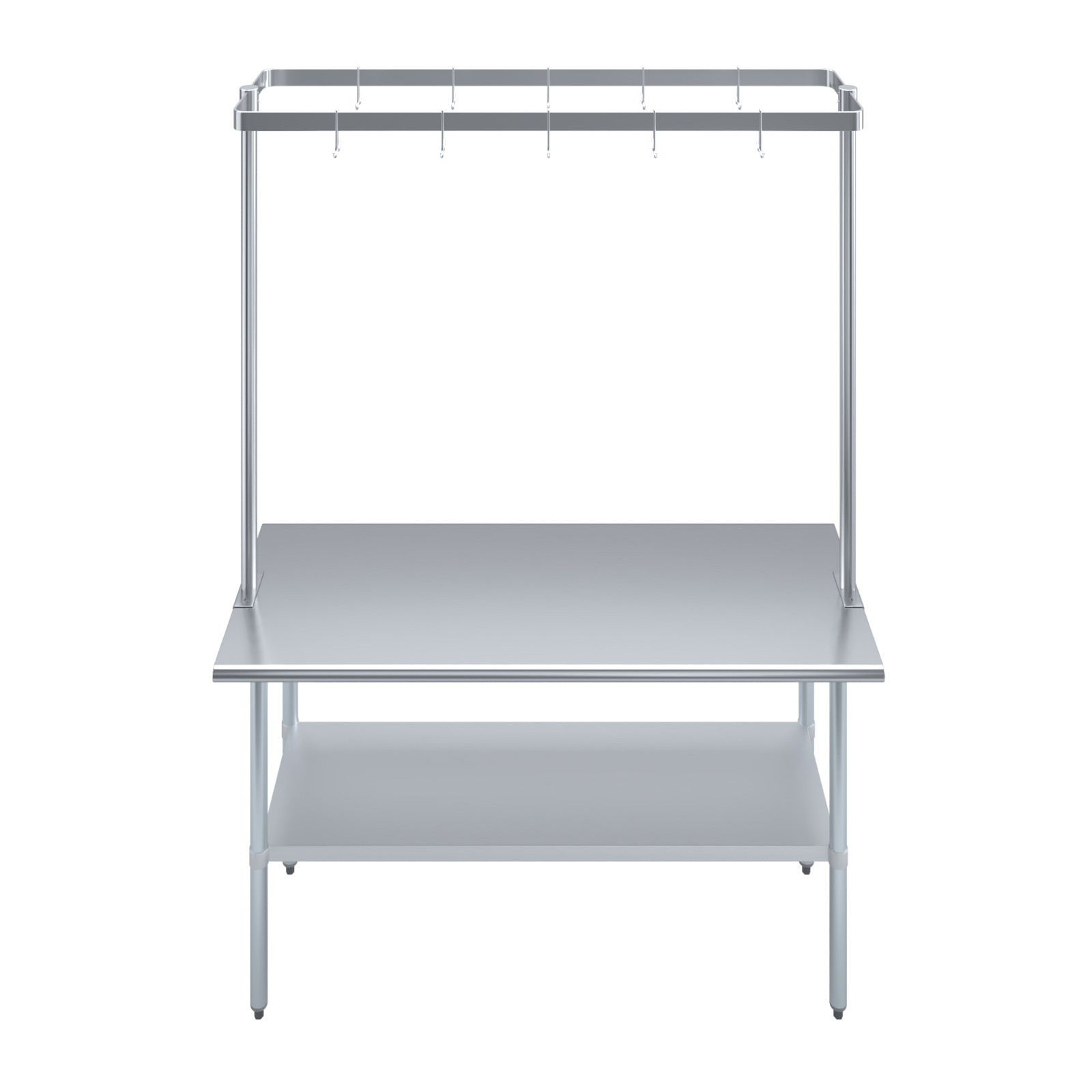 AmGood 60 in. Stainless Steel Table-Mounted Pot Rack