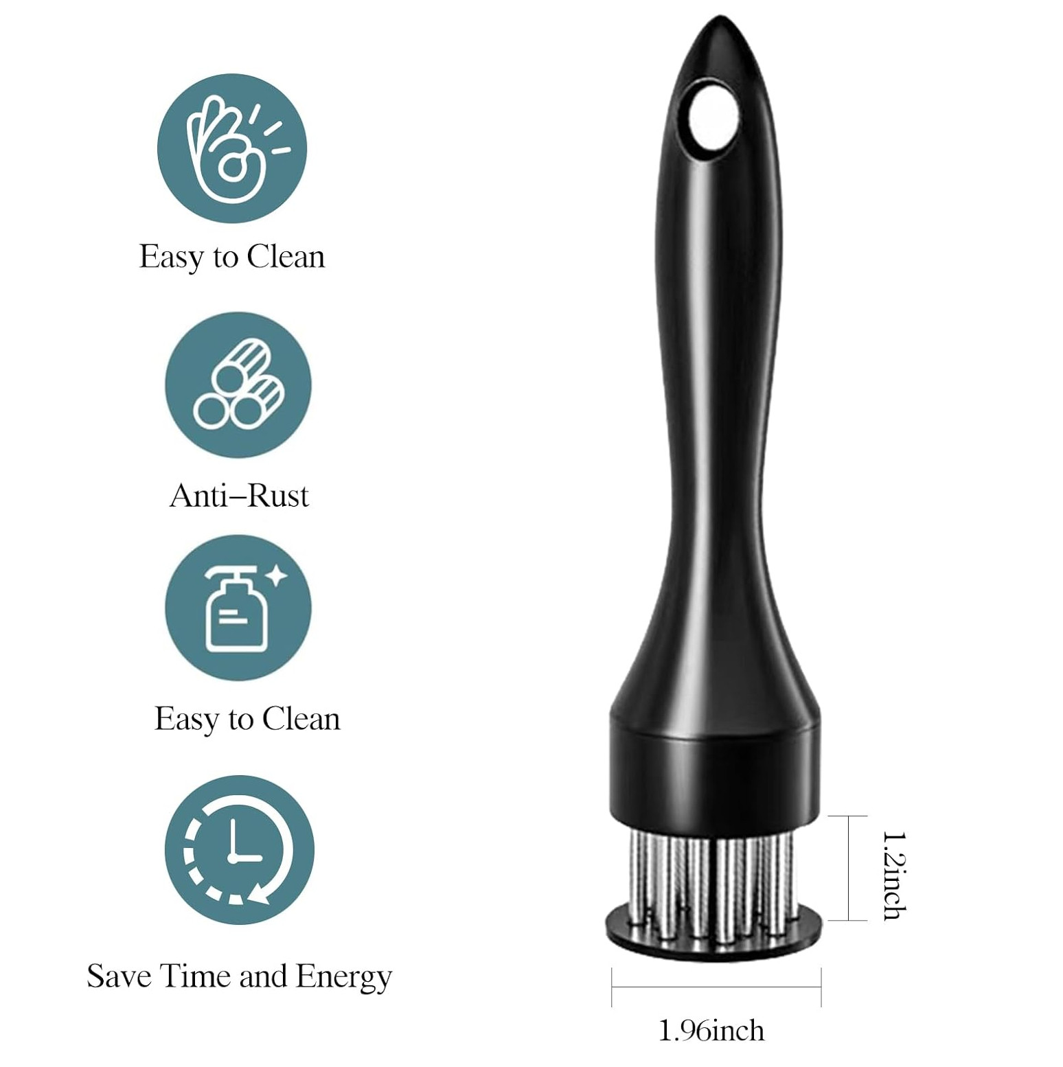 Meat Tenderizer Tool 21Needles Stainless Steel for Tenderizing Kitchen Tool USA