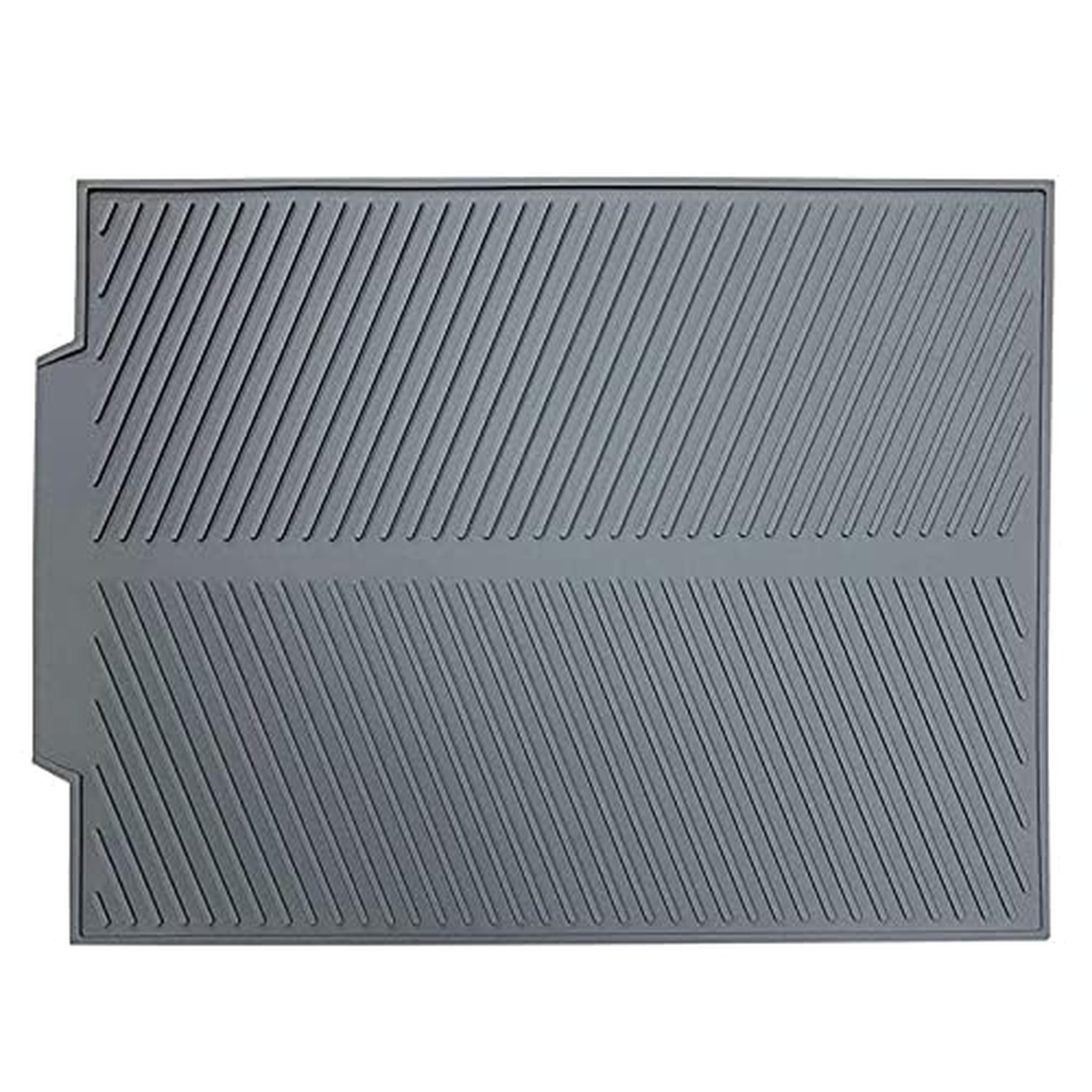 Silicone Dish Drying MatBuilt-in Drain Lip, Easy Clean Reusable Sink Mat, Fle…