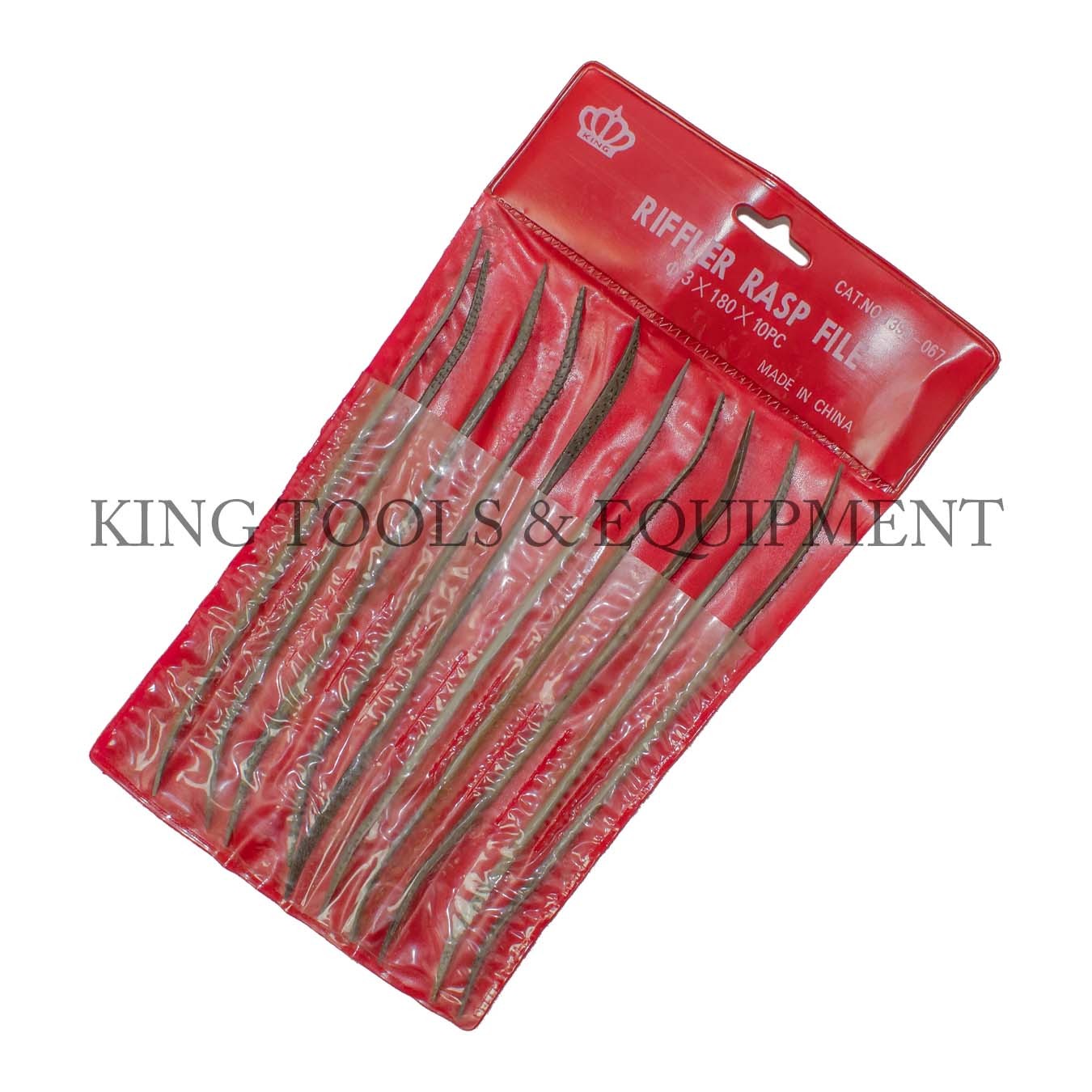 KING 10pc 7″ RASP CUT RIFFLER FILE Set, Double Ended, Wood Metal Carving