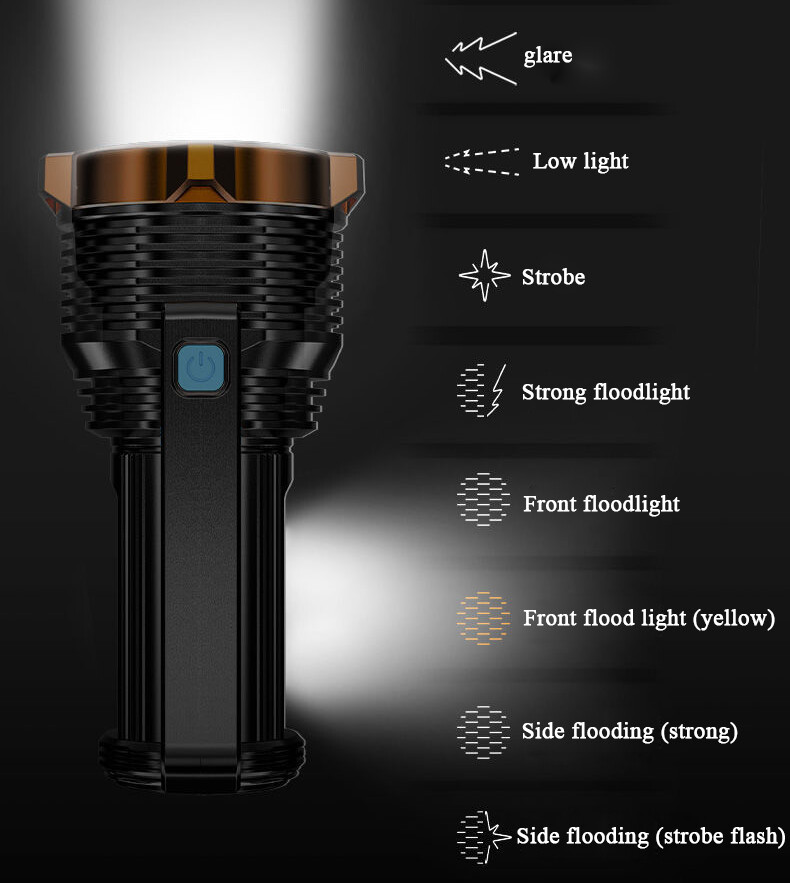Most Powerful 99000000LM LED Flashlight Super Bright Torch USB Rechargeable Lamp