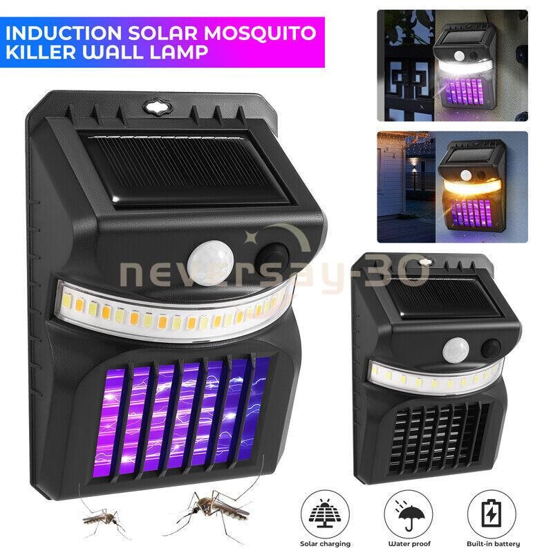 1-5 PACK Solar Powered LED Mosquito Fly Bug Insect Zapper Killer Trap Lamp Light