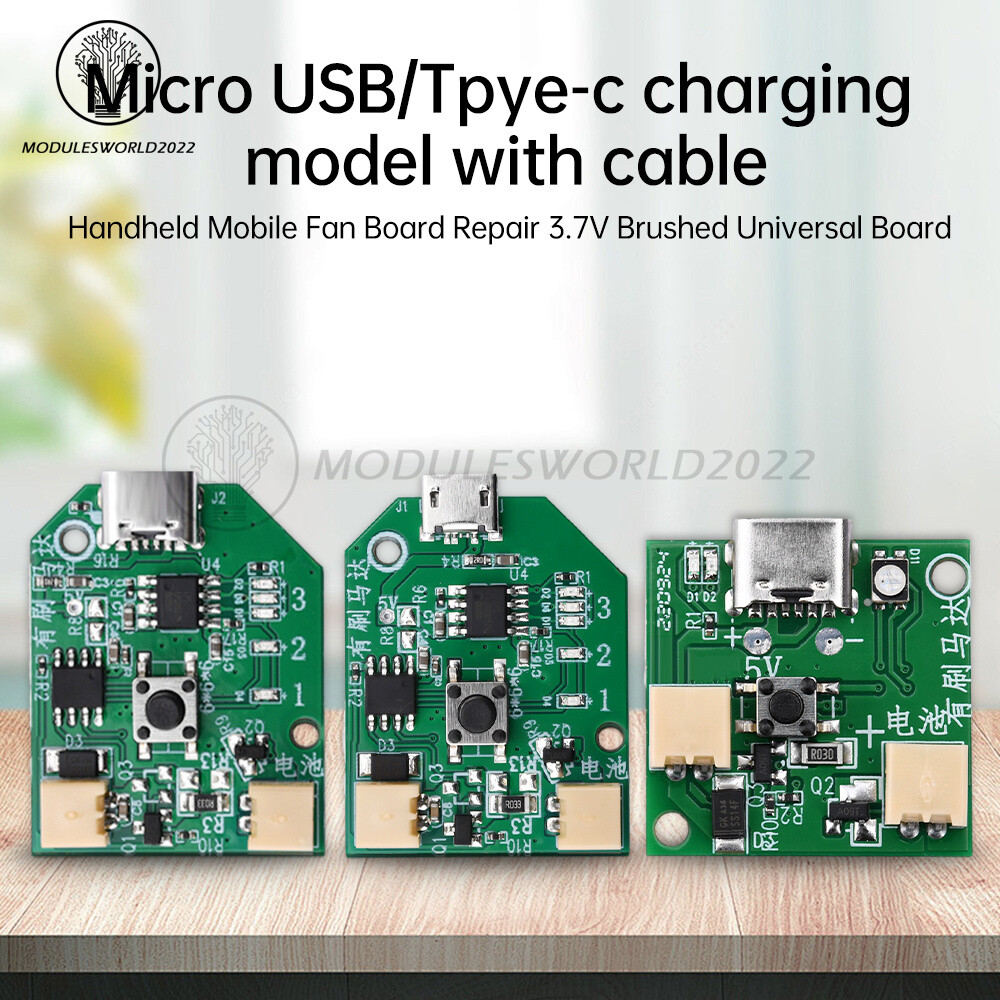 3.7V Universal USB Rechargeable Small Fan Circuit Board Mobile Fan Control Board