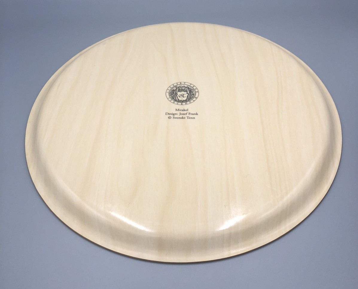 Vintage Svenskt Tenn Sweden Mirakel Miracle Round Tray Birchwood Josef Frank 12″