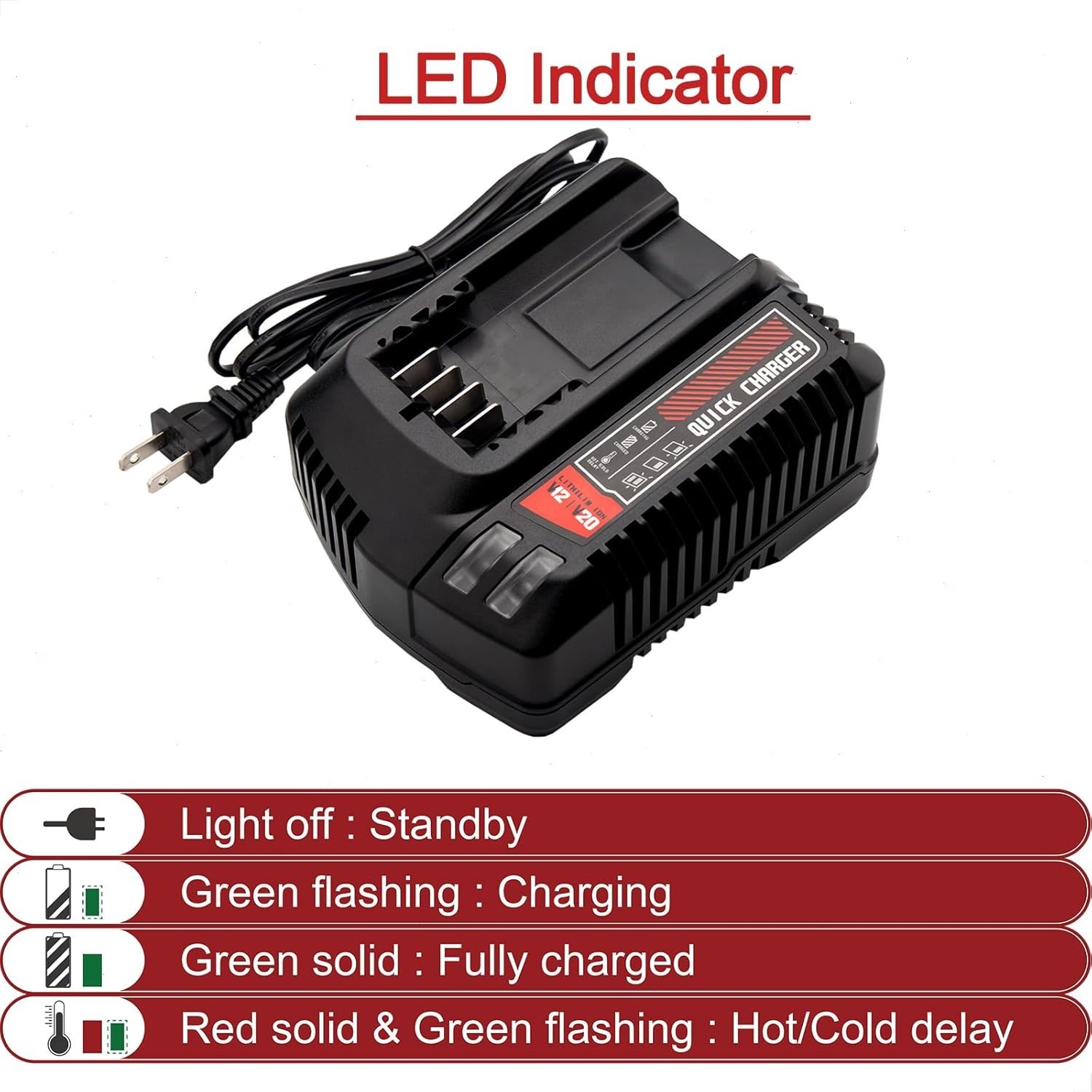 2PACK 20Volt For Craftsman V20 8.0Ah Li-ion Battery CMCB204 CMCB202 /Charger