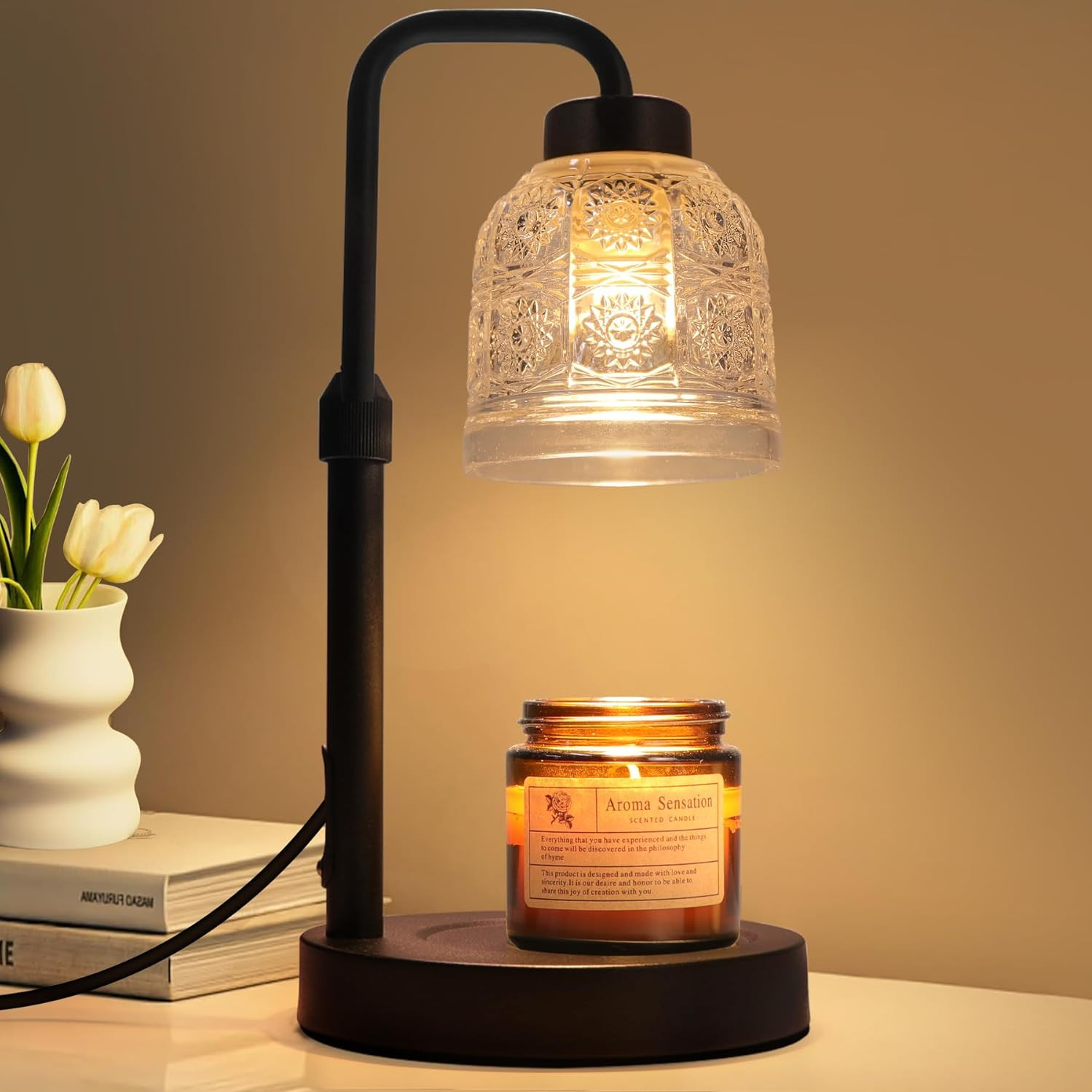 Candle Warmer Lamp with Timer Dimmable, Adjustable Lamp Candle Warmer, Birthday