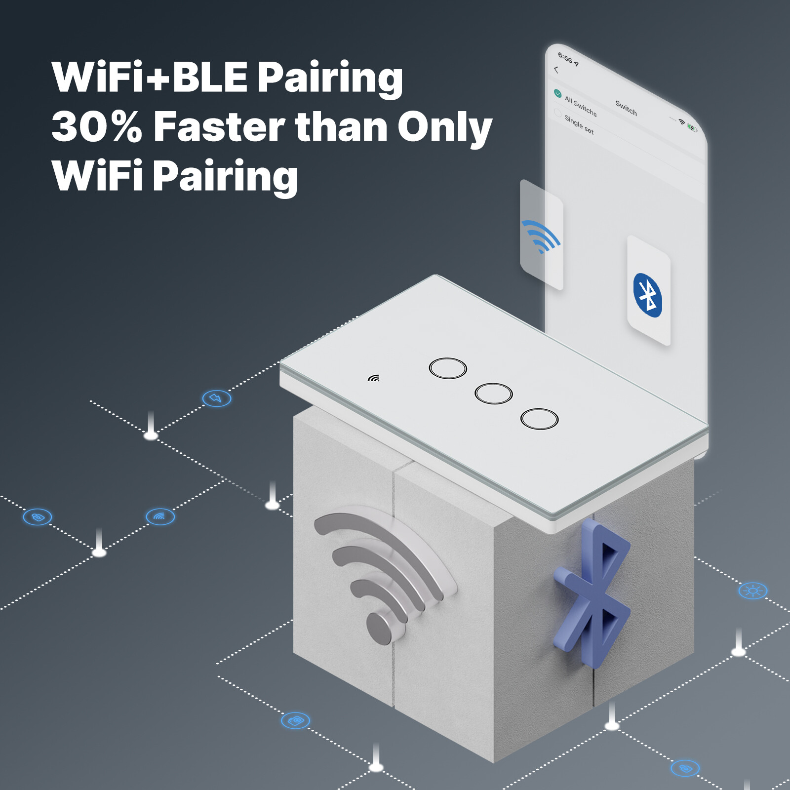 MOES WiFi Smart Light Switch Neutral Optional No Hub Tuya Alexa Google App Timer