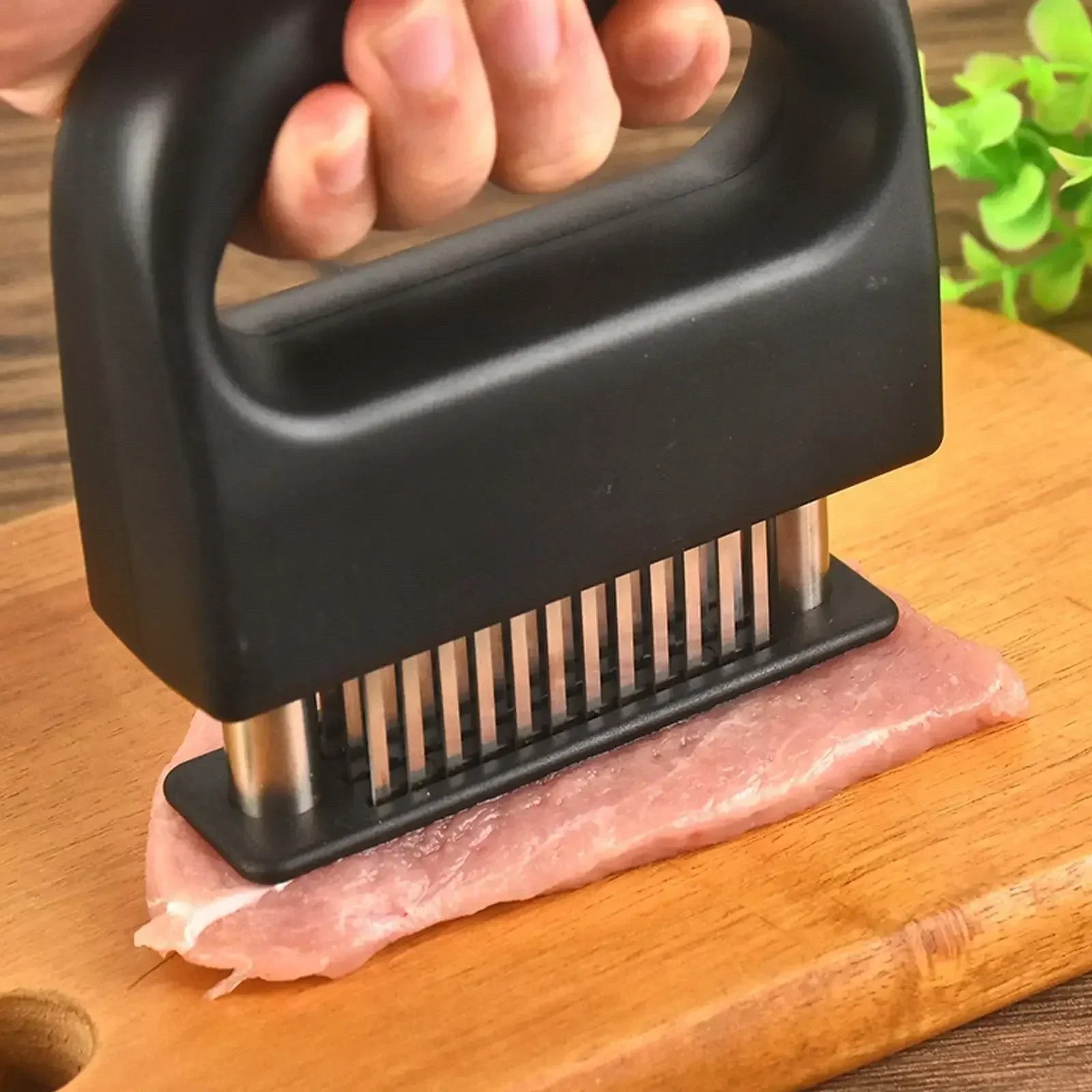 JY COOKMENT Meat Tenderizer Tool 48 Stainless Steel Needle Blades BBQ Kitchen