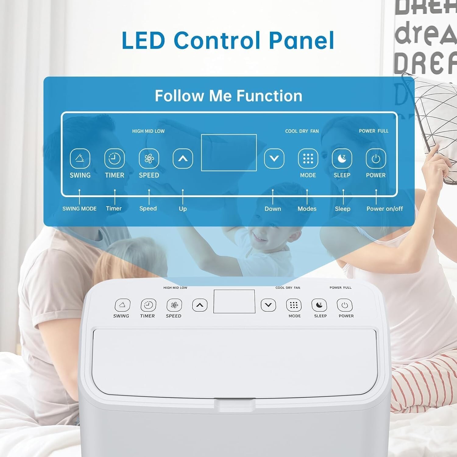Portable Air Conditioner 15000BTU 3-in-1 Air Conditioner Fan to to 800 Sq. Ft.