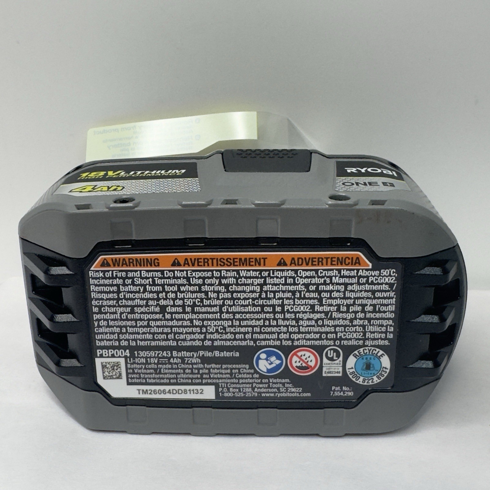 RYOBI ONE+ HP 18V 4.0Ah High Performance Lithium-Ion Battery PBP004 Genuine