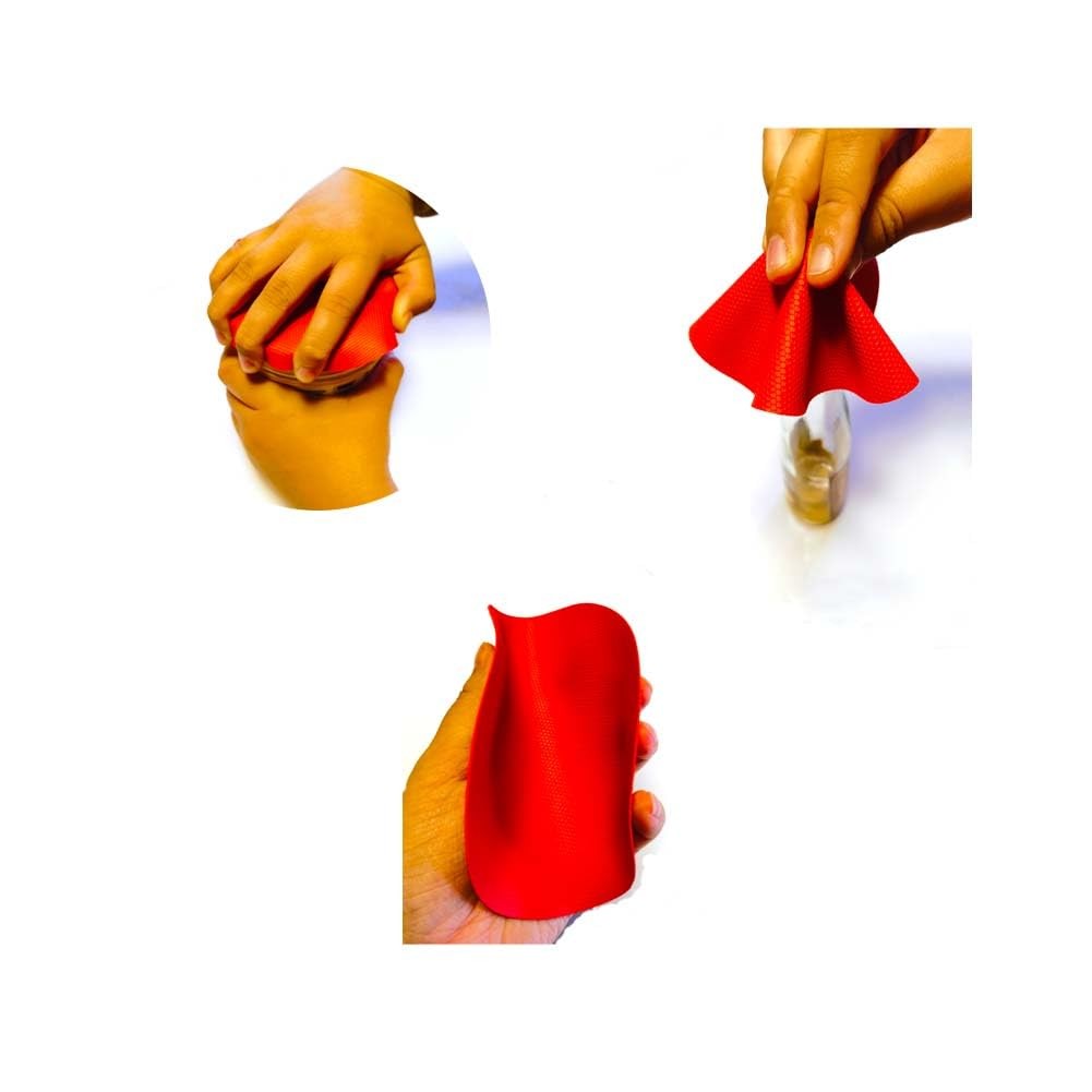 4pcs Rubber Jar Opener Bottle Gripper for Weak Hands, Seniors | Non Slip Pad Mul