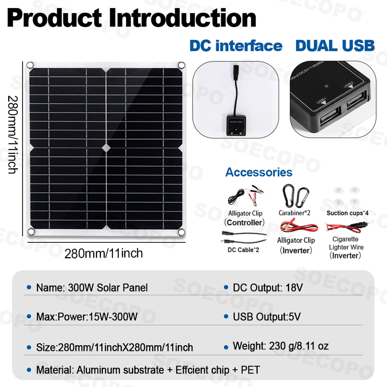 Complete 7000W Off-Grid Solar Kits 7000W Inverter 2pc 300W Solar Panel 110V/220V