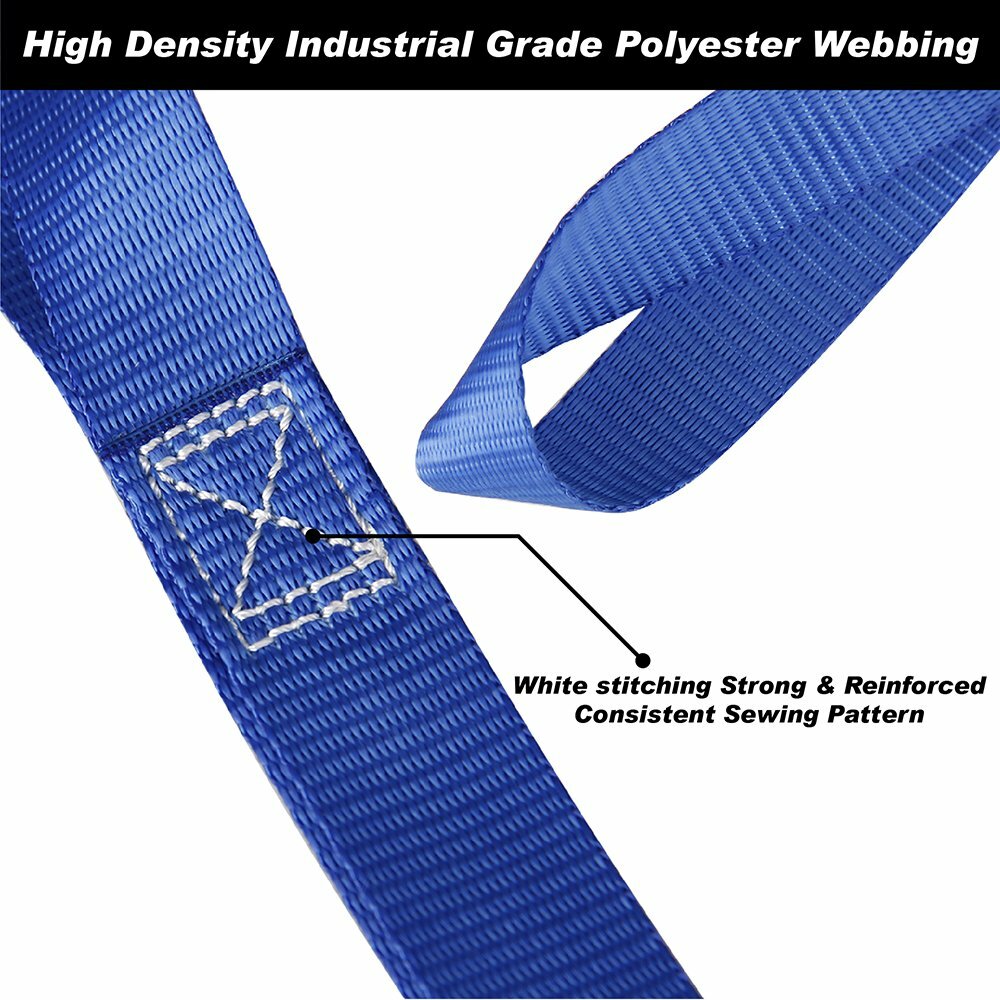 Soft Loop Tie Down Straps – 1,500Lbs Load Capacity & 4,500 Lbs Breaking Strength