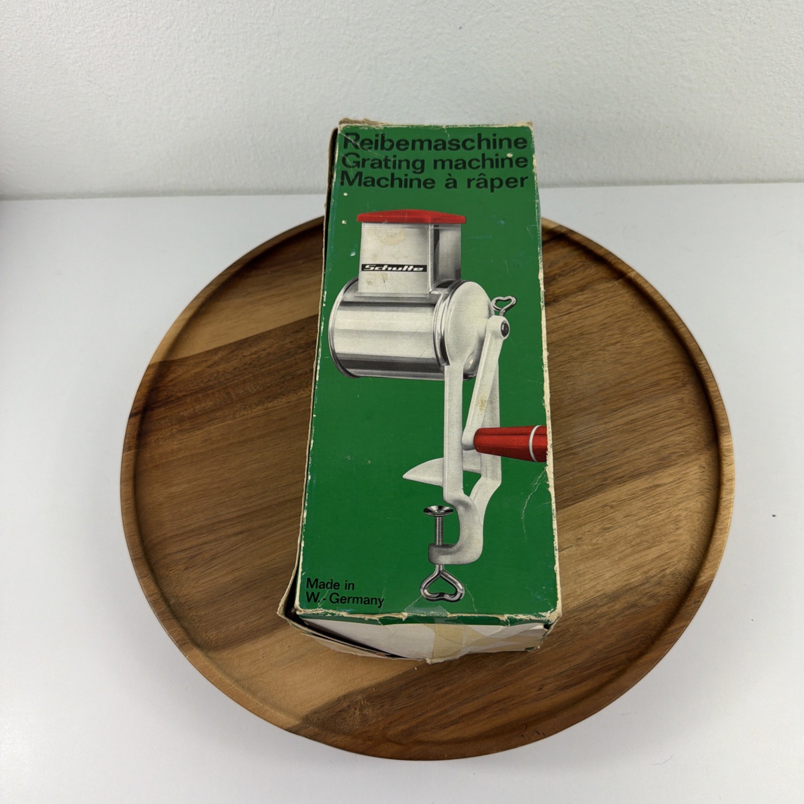 VTG MCM Schulte No. 810 Rotary Cheese Nut Grater West Germany w/ Original Box